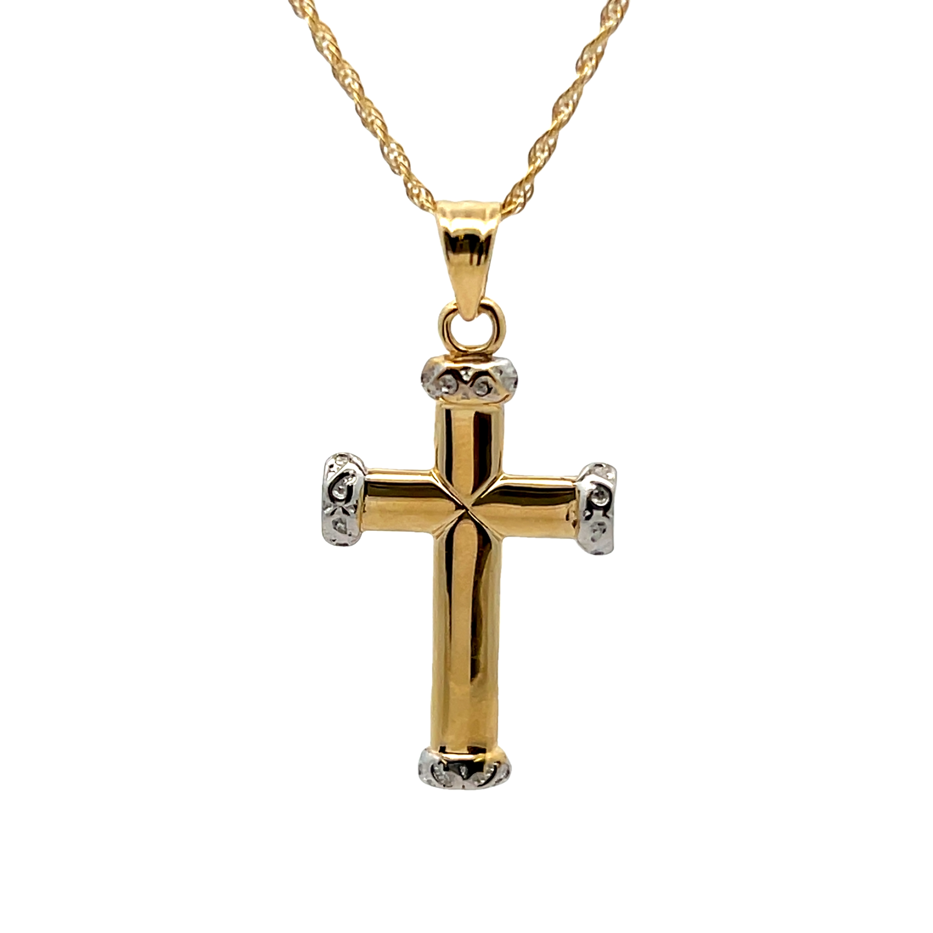 14k Yellow Gold Cross Pendant