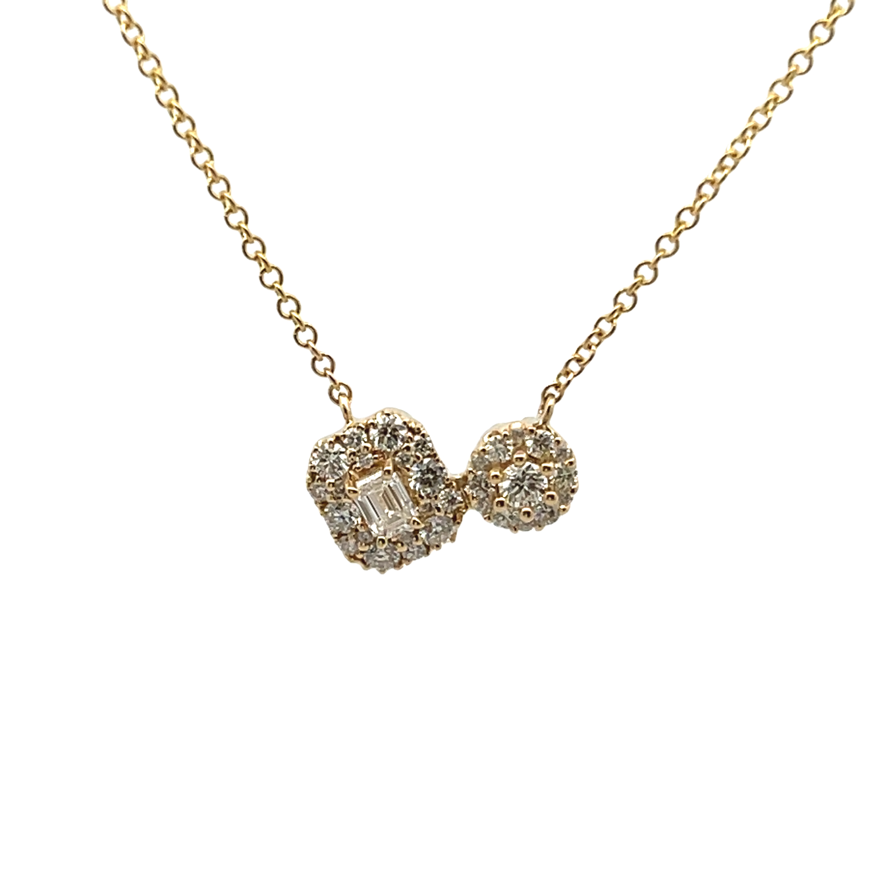 14k Yellow Gold Diamond Necklace