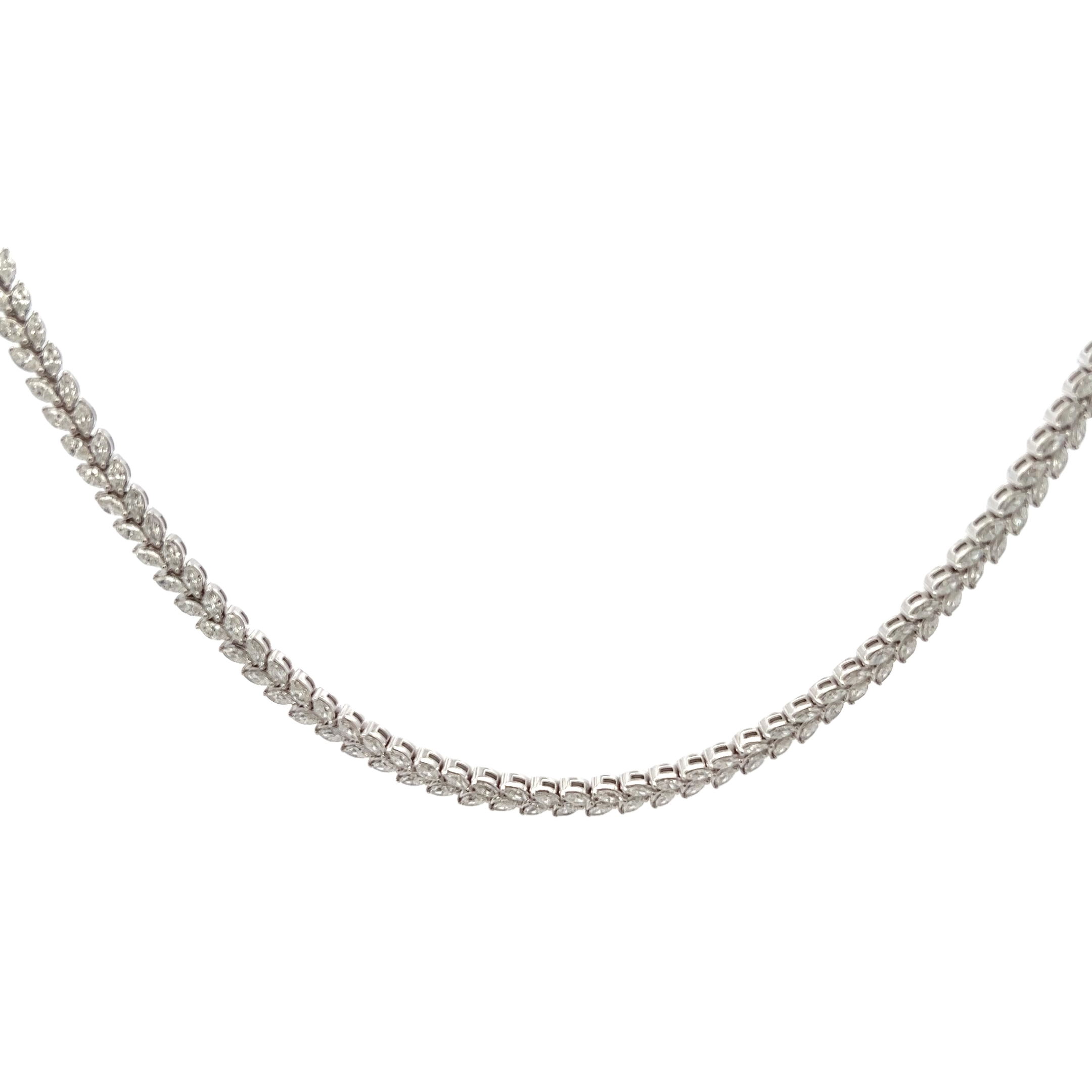 14k White Gold Diamond Necklace