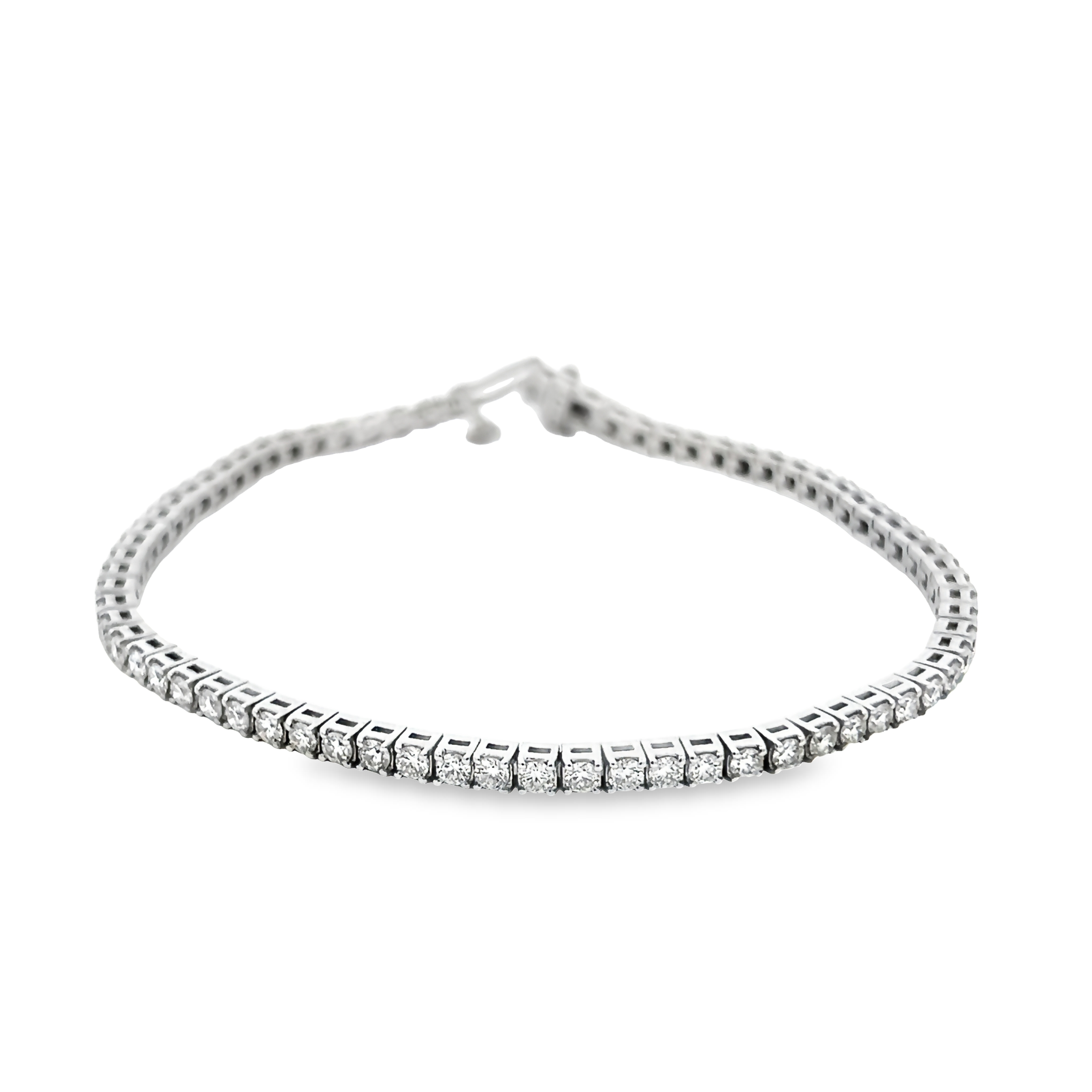 14k White Gold Diamond Tennis Bracelet