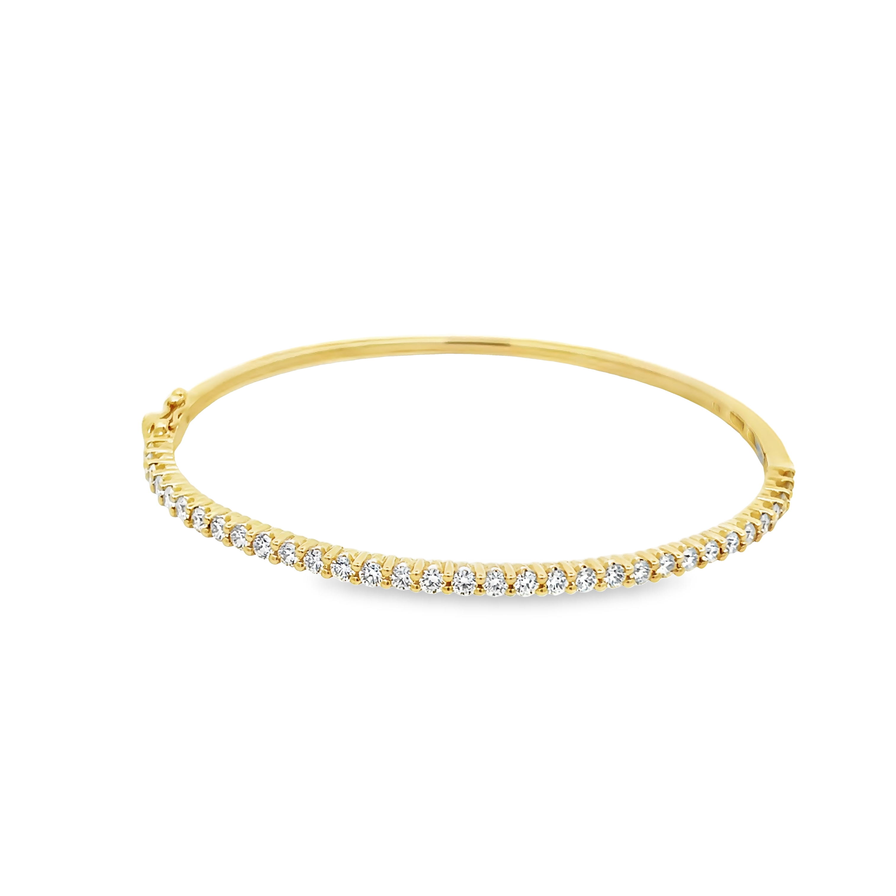 14k Yellow Gold Diamond Bangle Bracelet