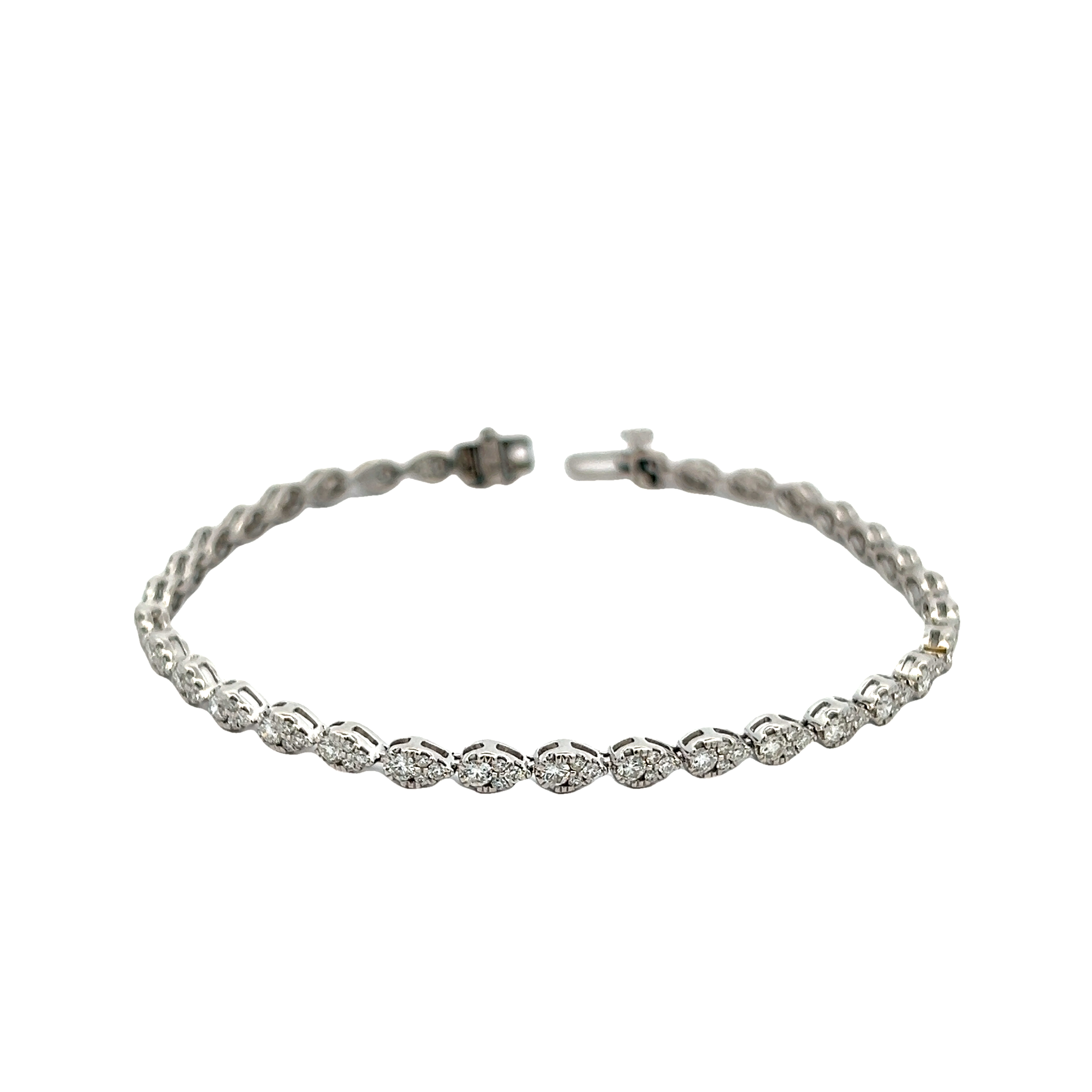 14k White Gold Diamod Bracelet