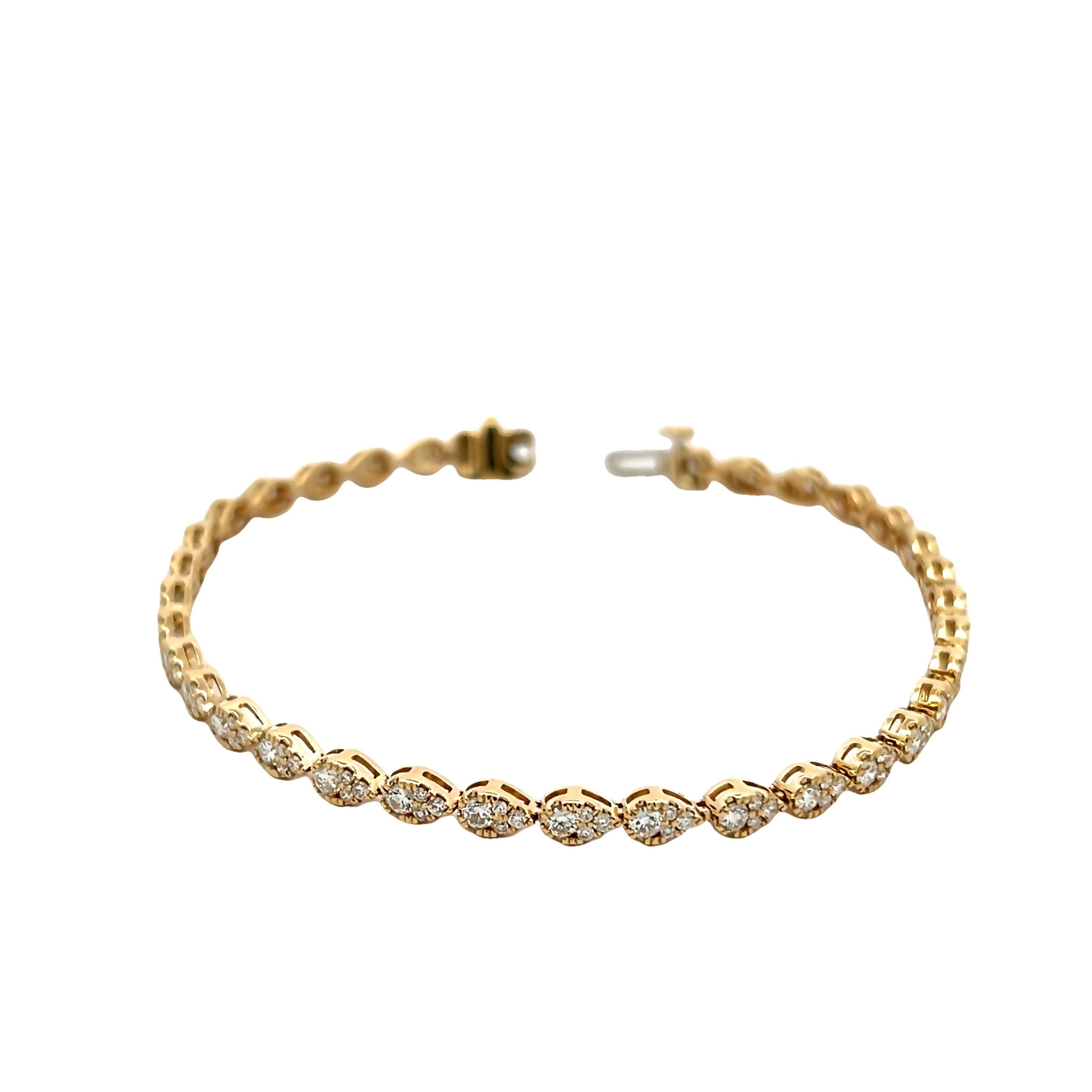 14k Yellow Gold Diamond Bracelet