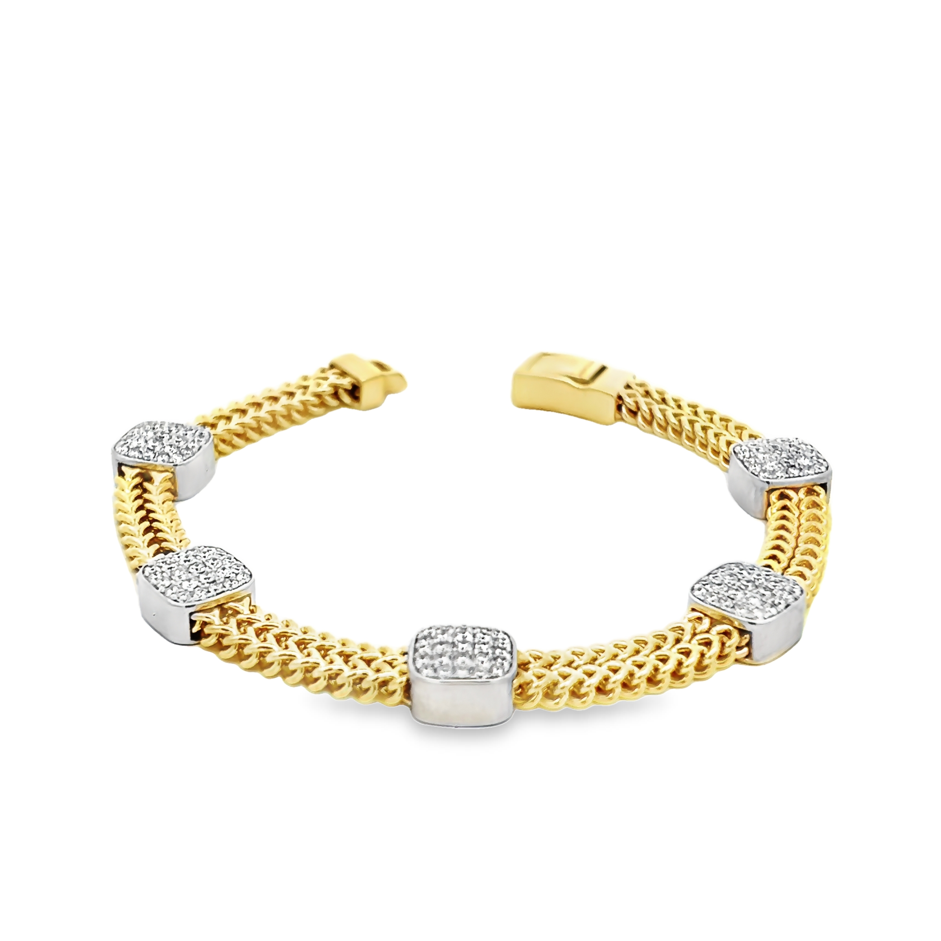 14k Yellow Gold Diamond Bracelet