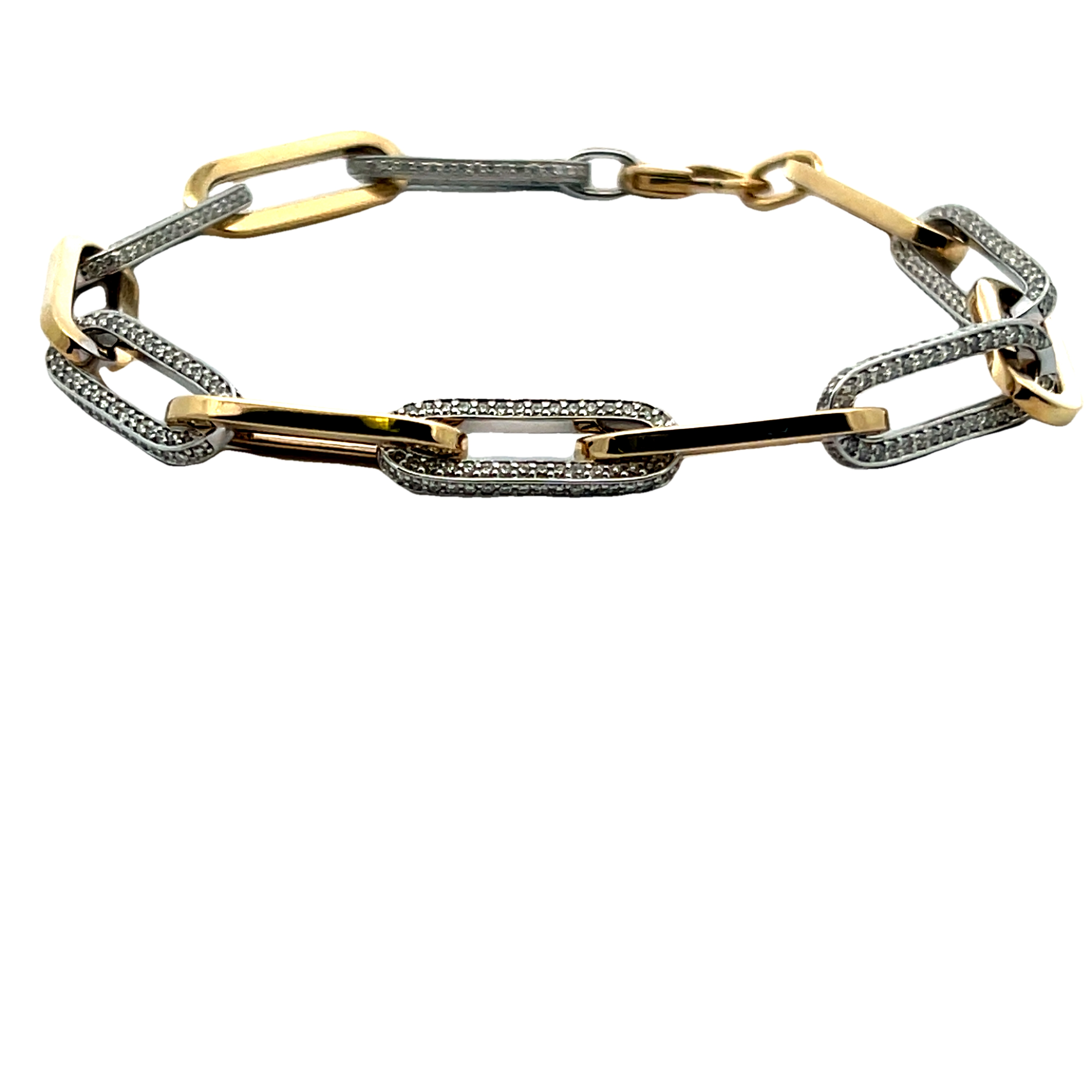 14k Two-toned Gold Link Bracelet