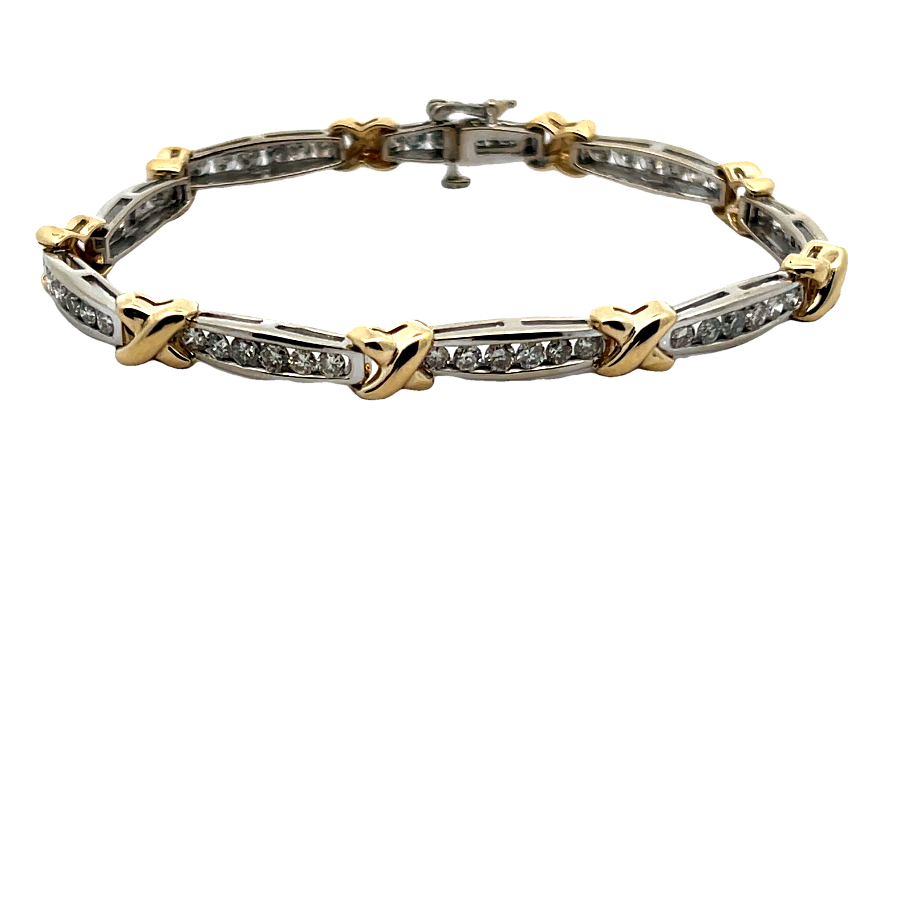 14k Two-toned Gold Link Bracelet