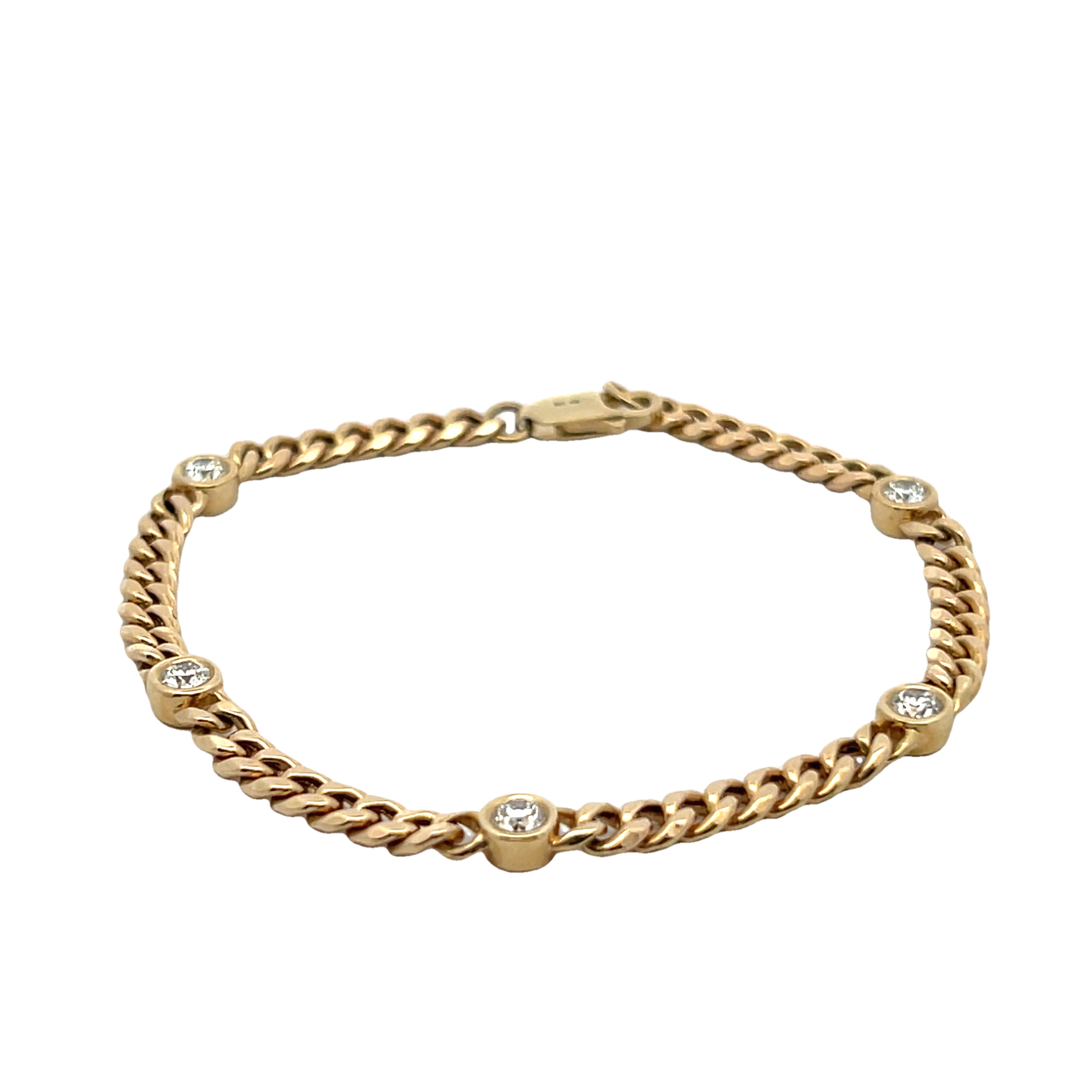 14k Yellow Gold Diamond Bracelet