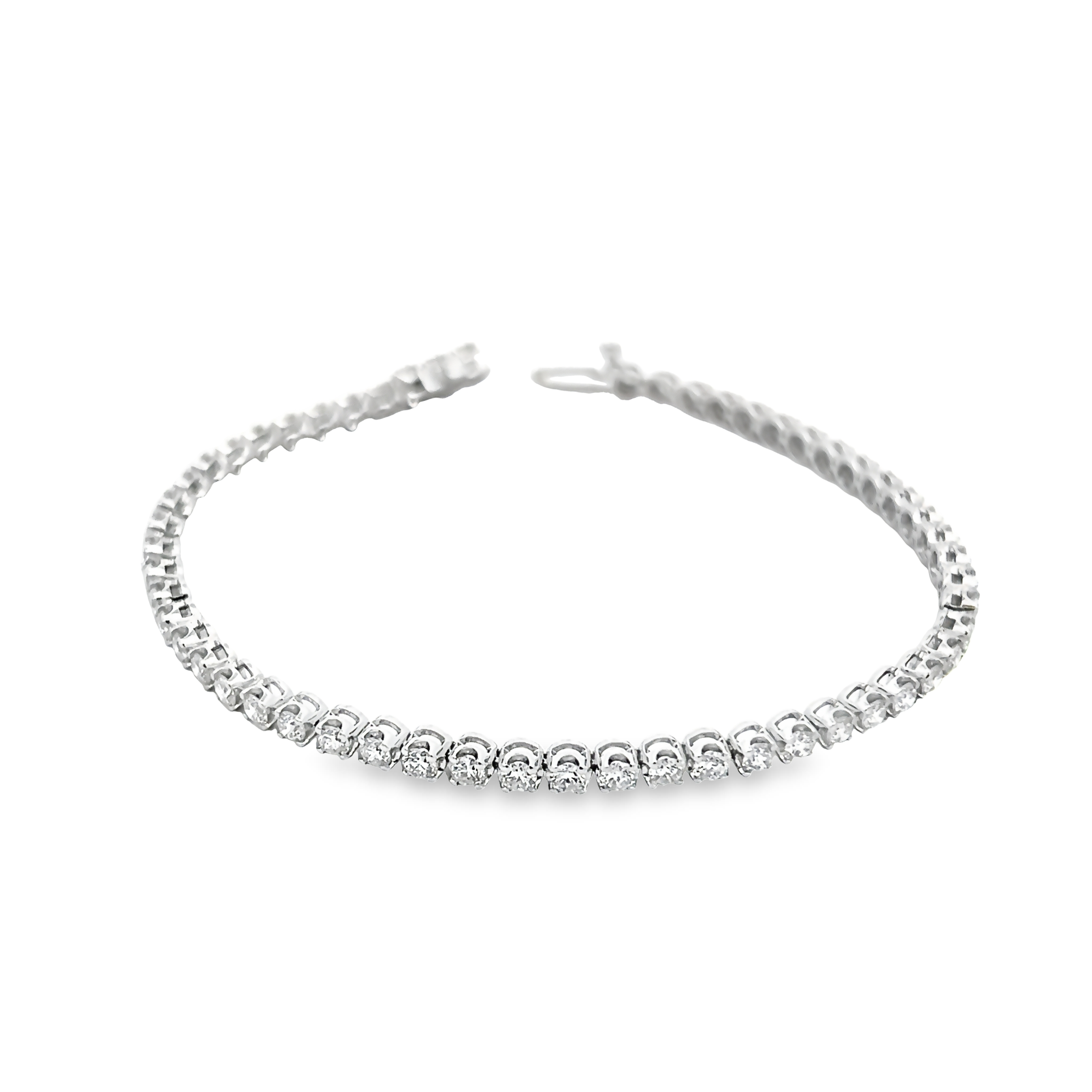 14k White Gold Diamond Tennis Bracelet