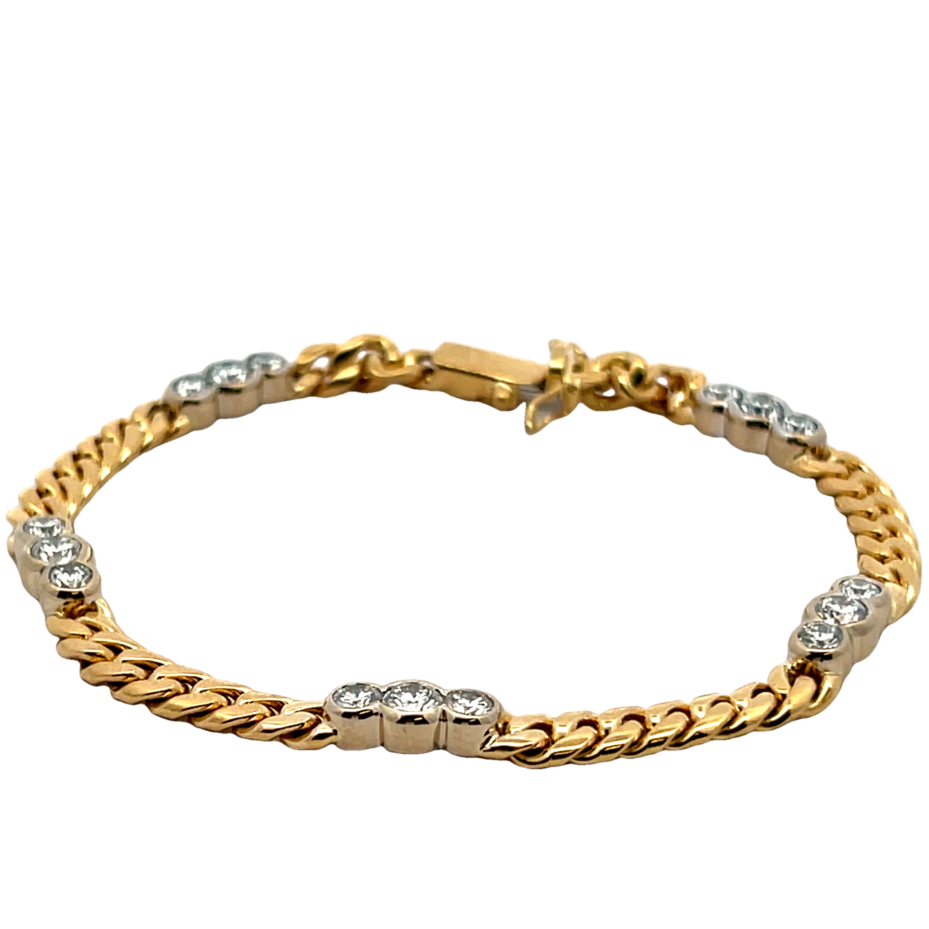 18k White Gold Diamond Link Bracelet