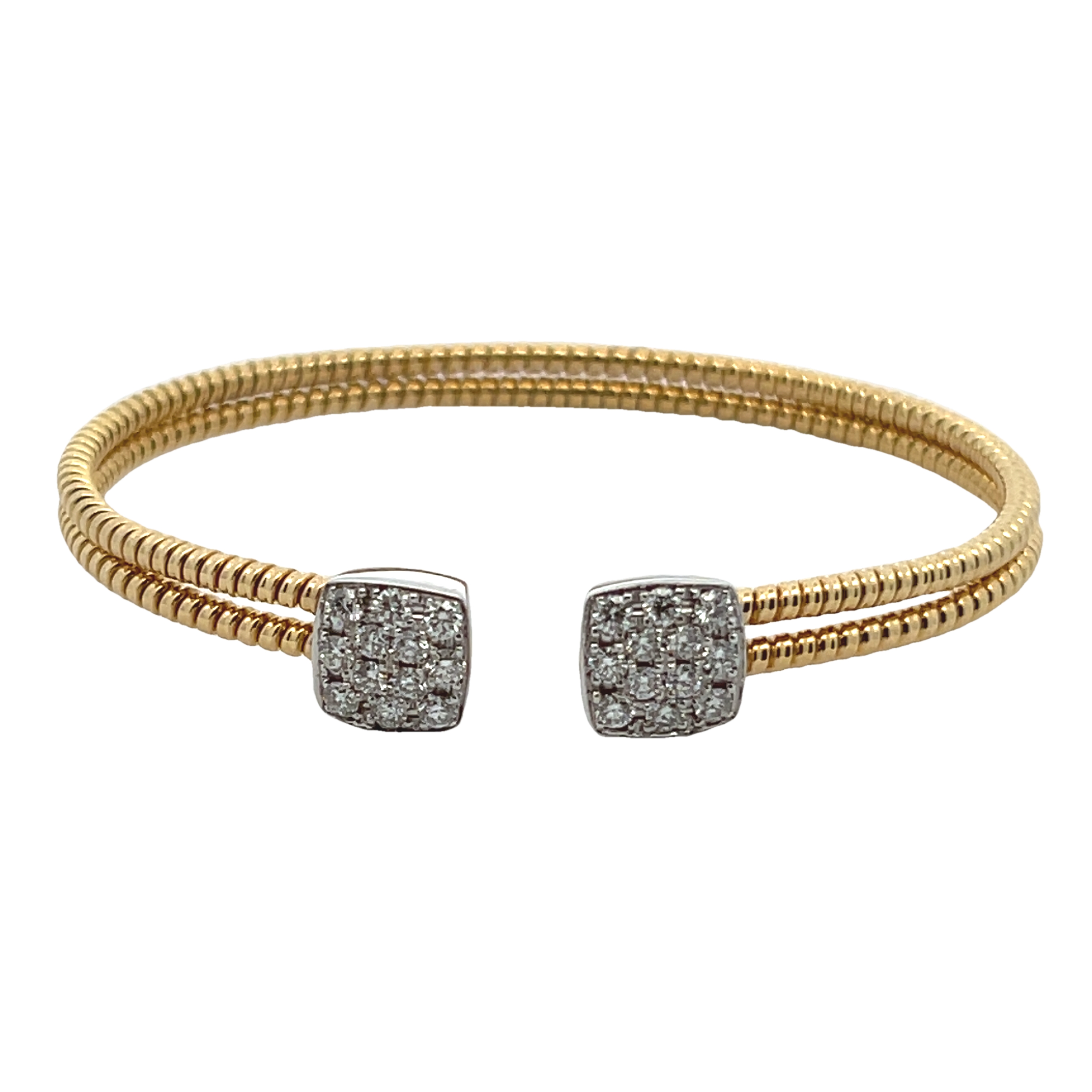 18k Yellow Gold Diamond Bangle Bracelet