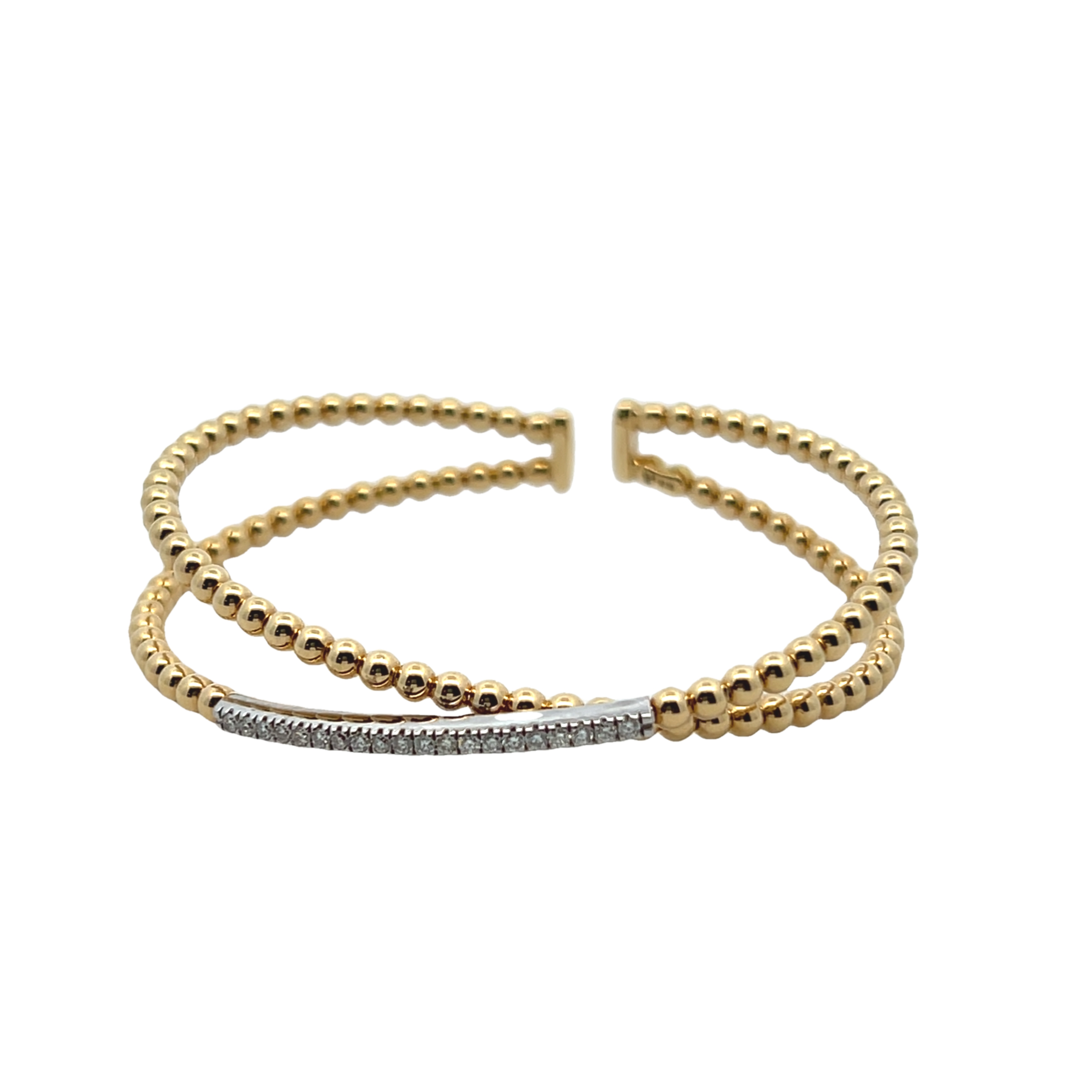 18k Yellow Gold Diamond Bangle Bracelet