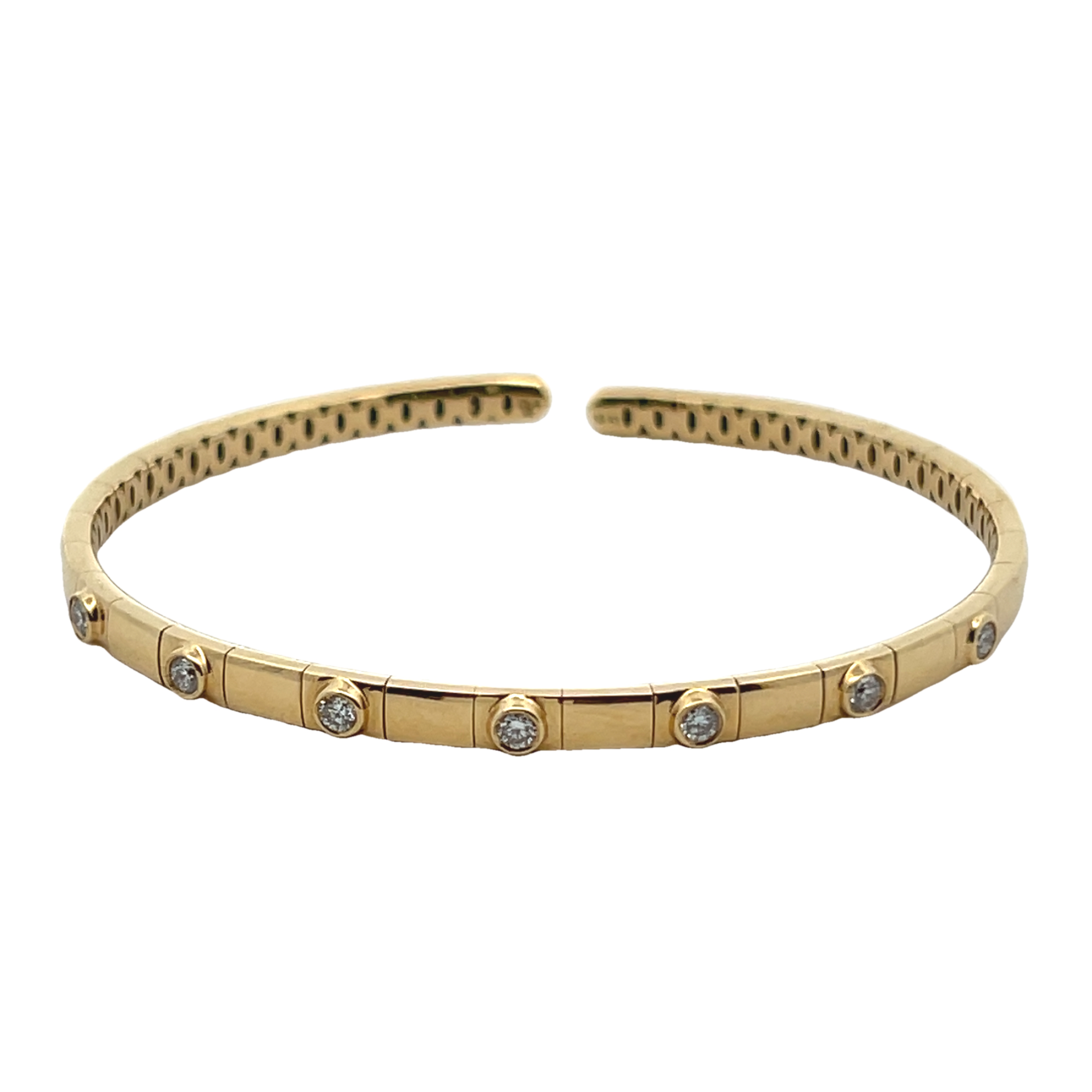 18k Yellow Gold Diamond Cuff Bracelet