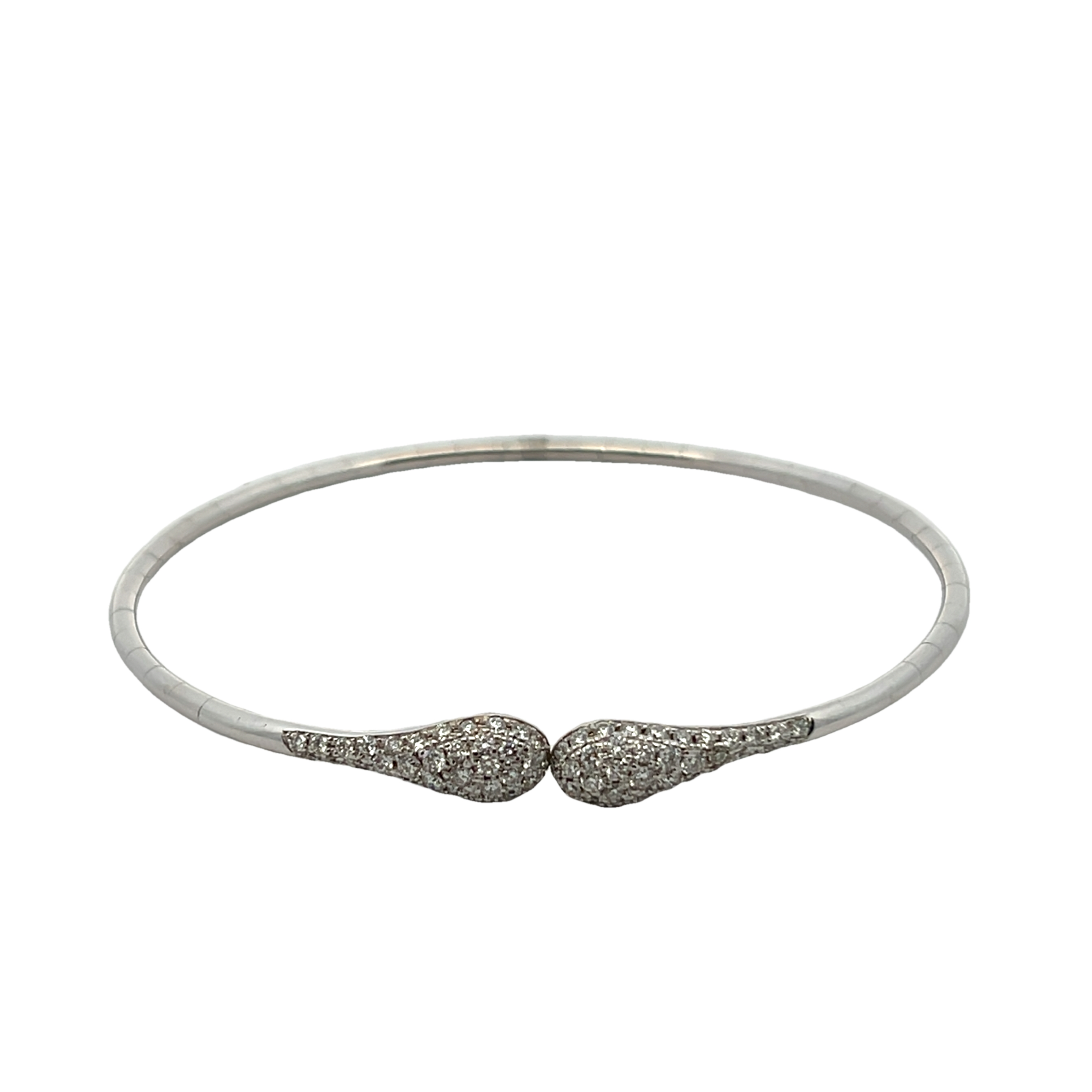 18k White Gold Diamond Cuff Bracelet