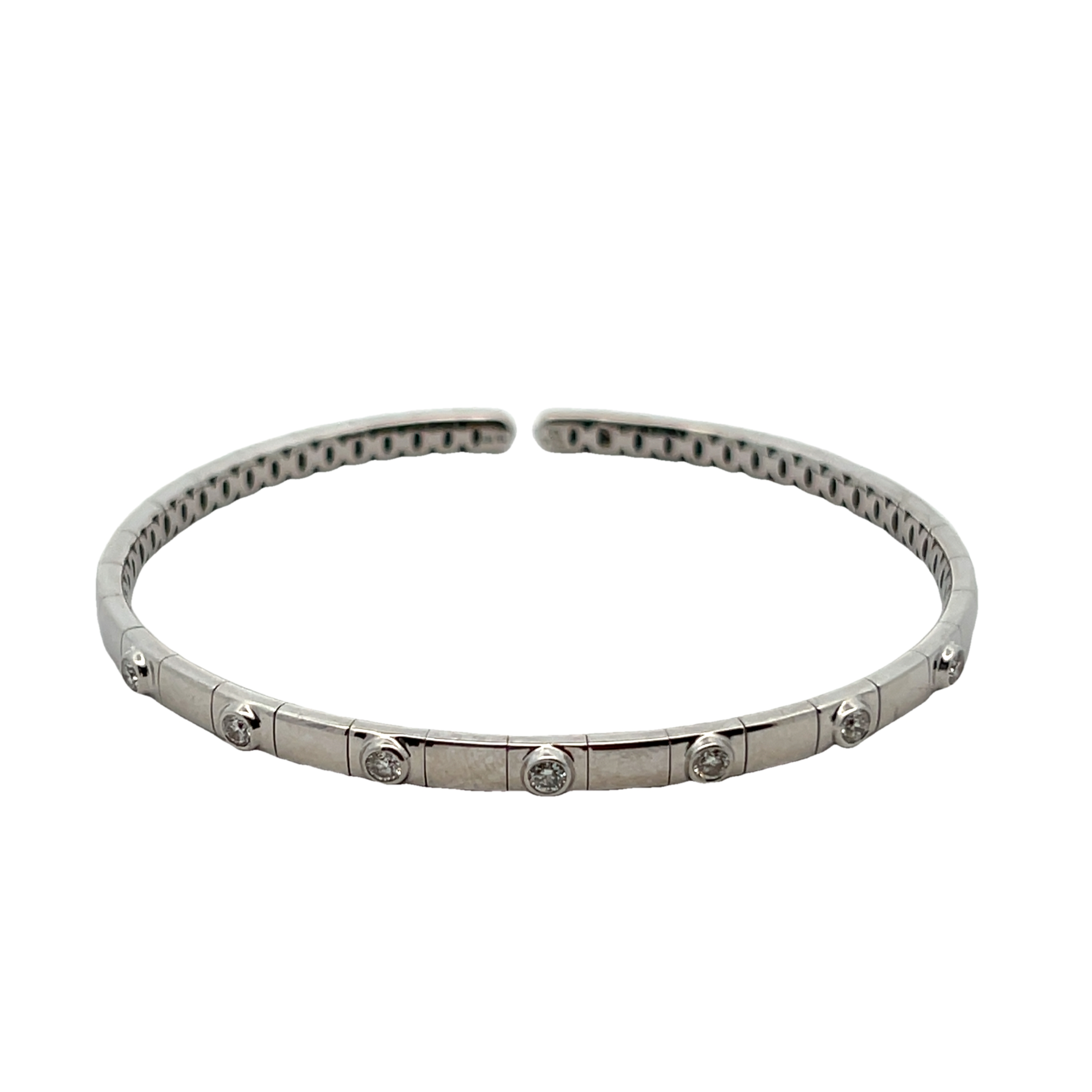 18k White Gold Diamond Cuff Bracelet