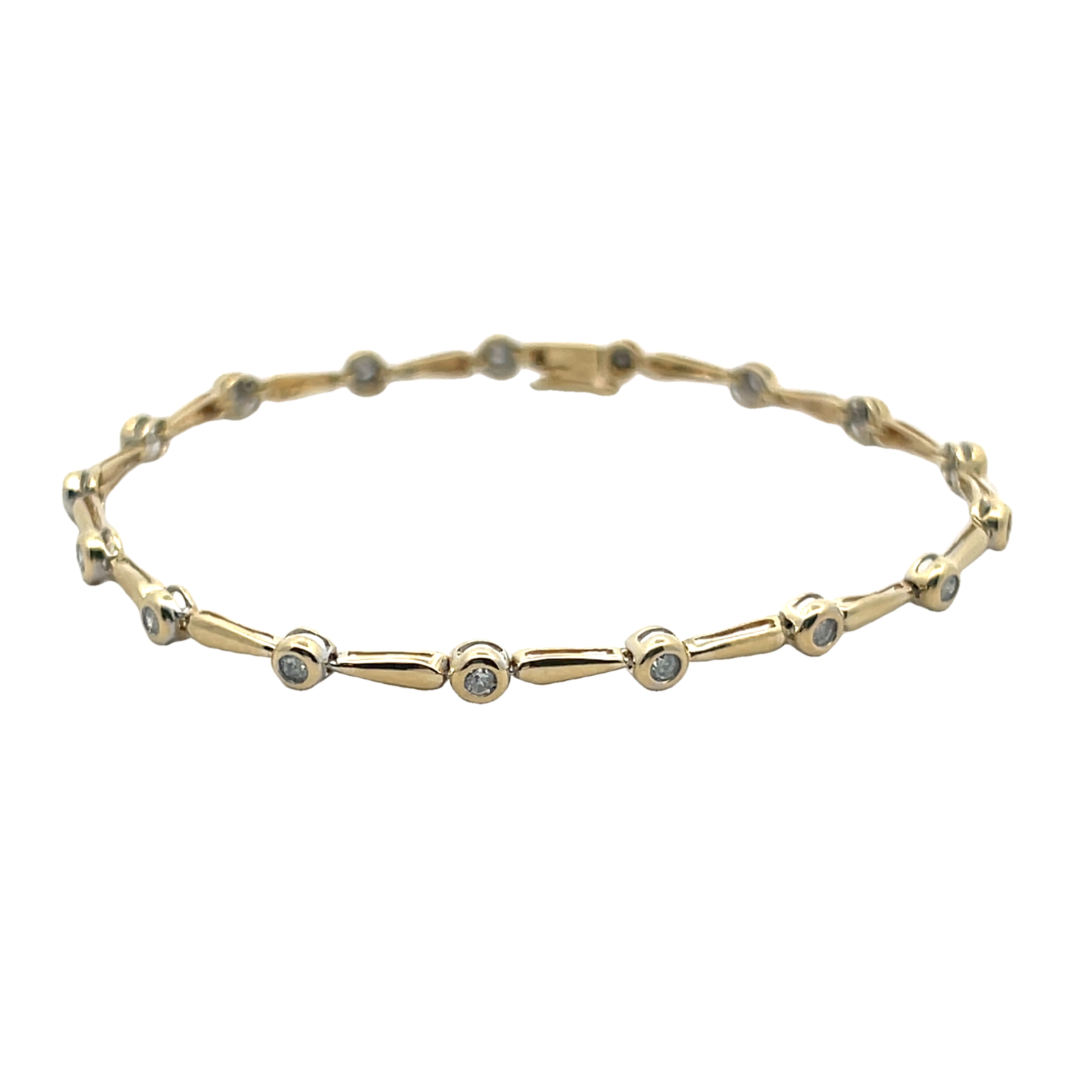 10k Yellow Gold Diamond Bracelet