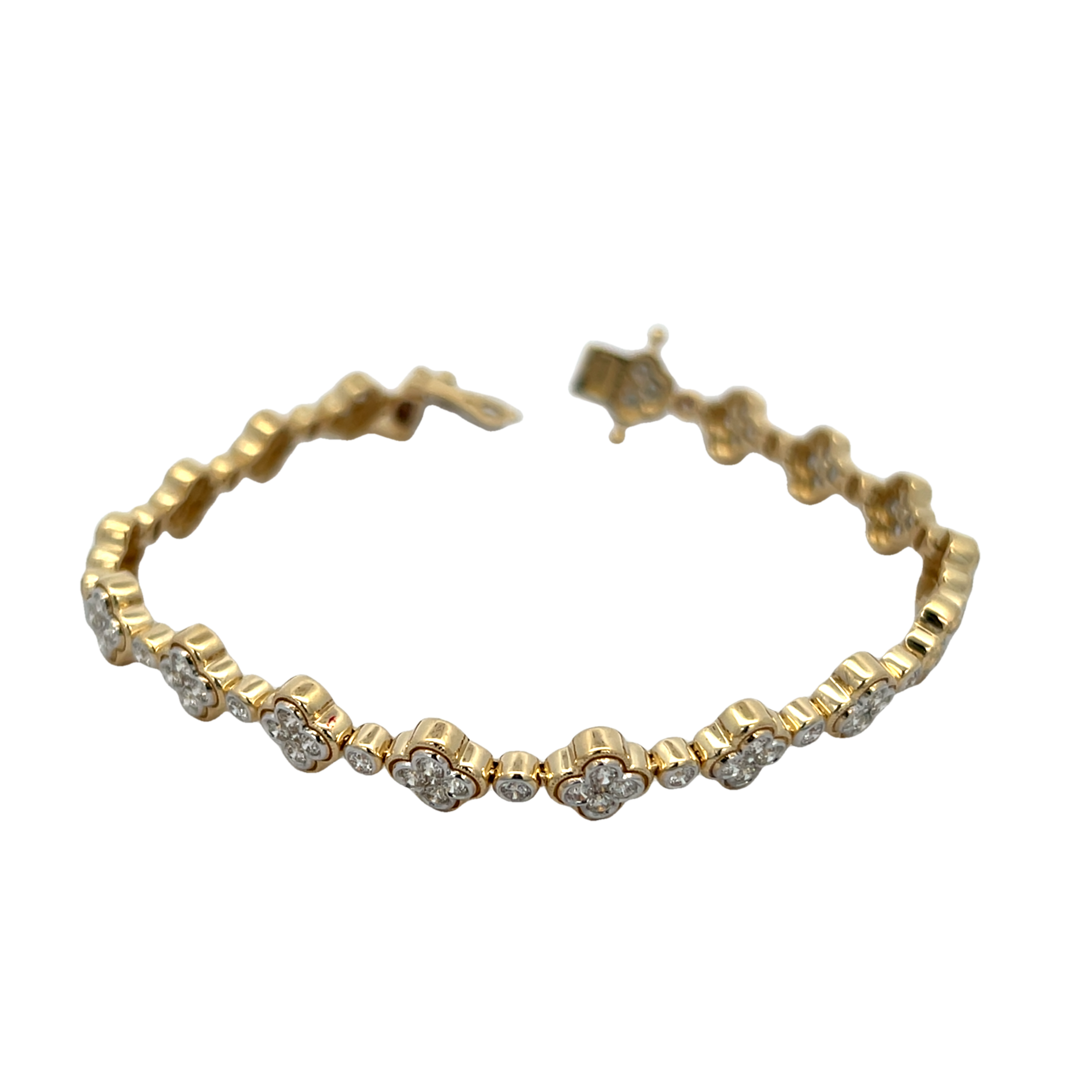 14k Yellow Gold Diamond Bracelet