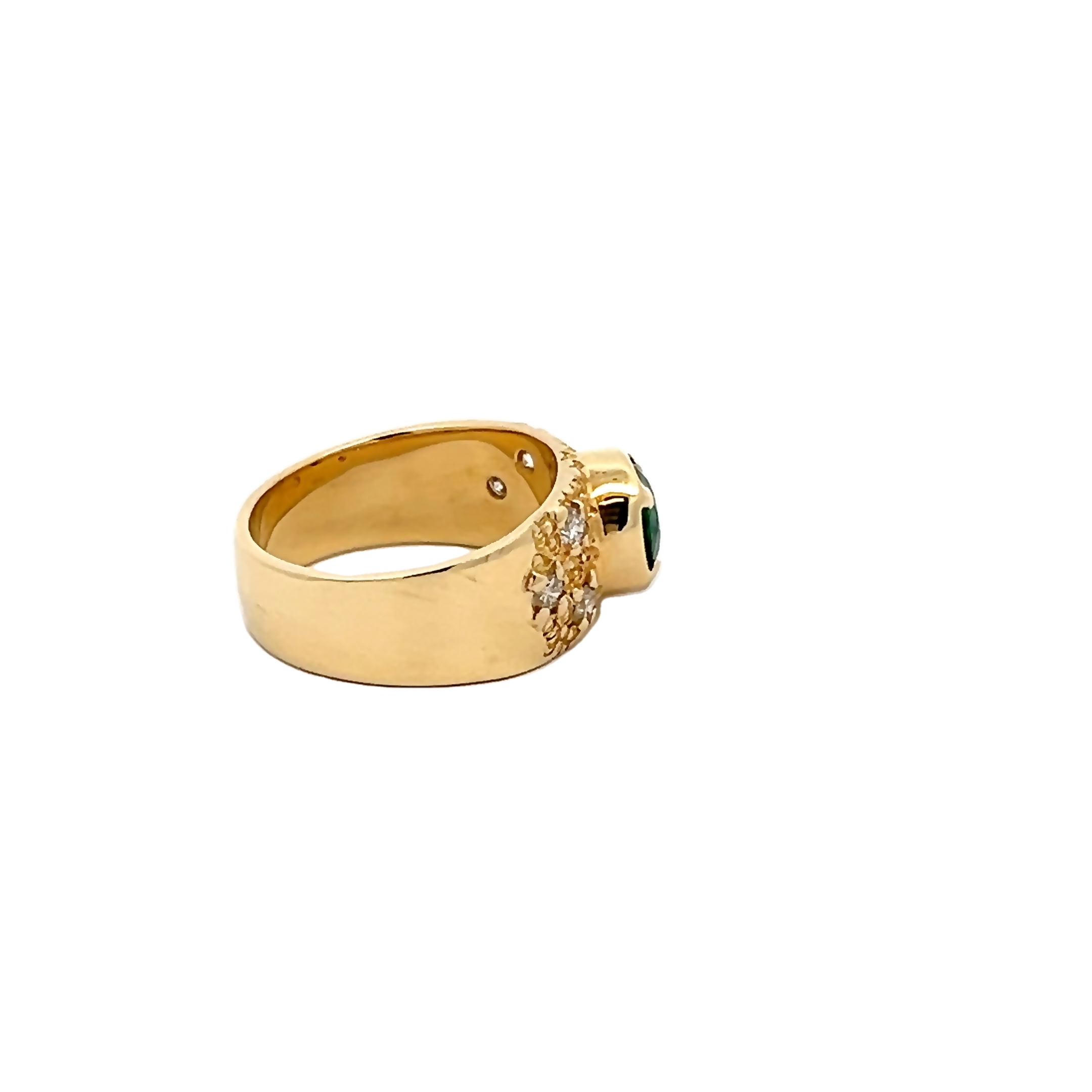 18k Yellow Gold Tsavorite Garnet Ring