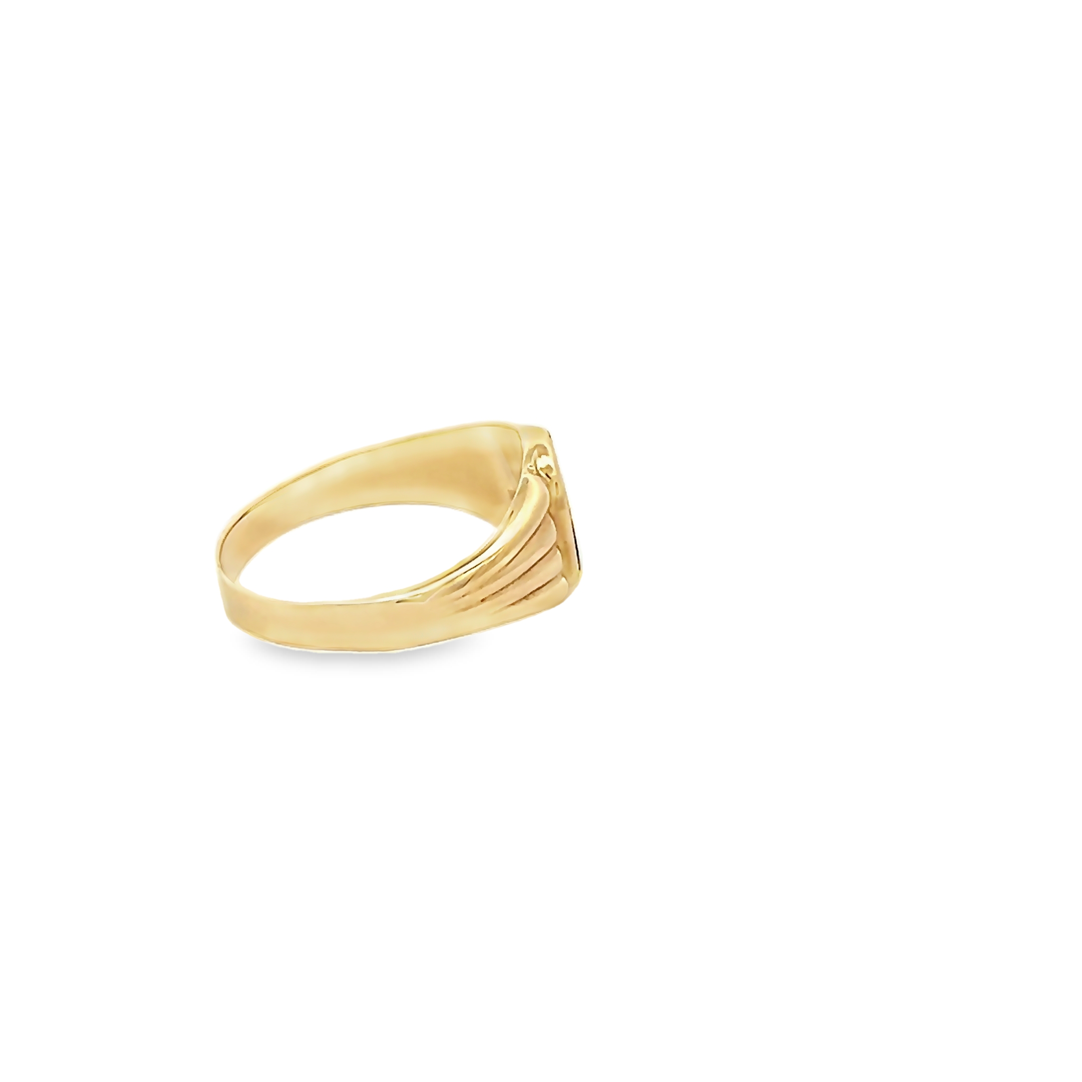 14k Yellow Gold Black Onyx Signet Ring