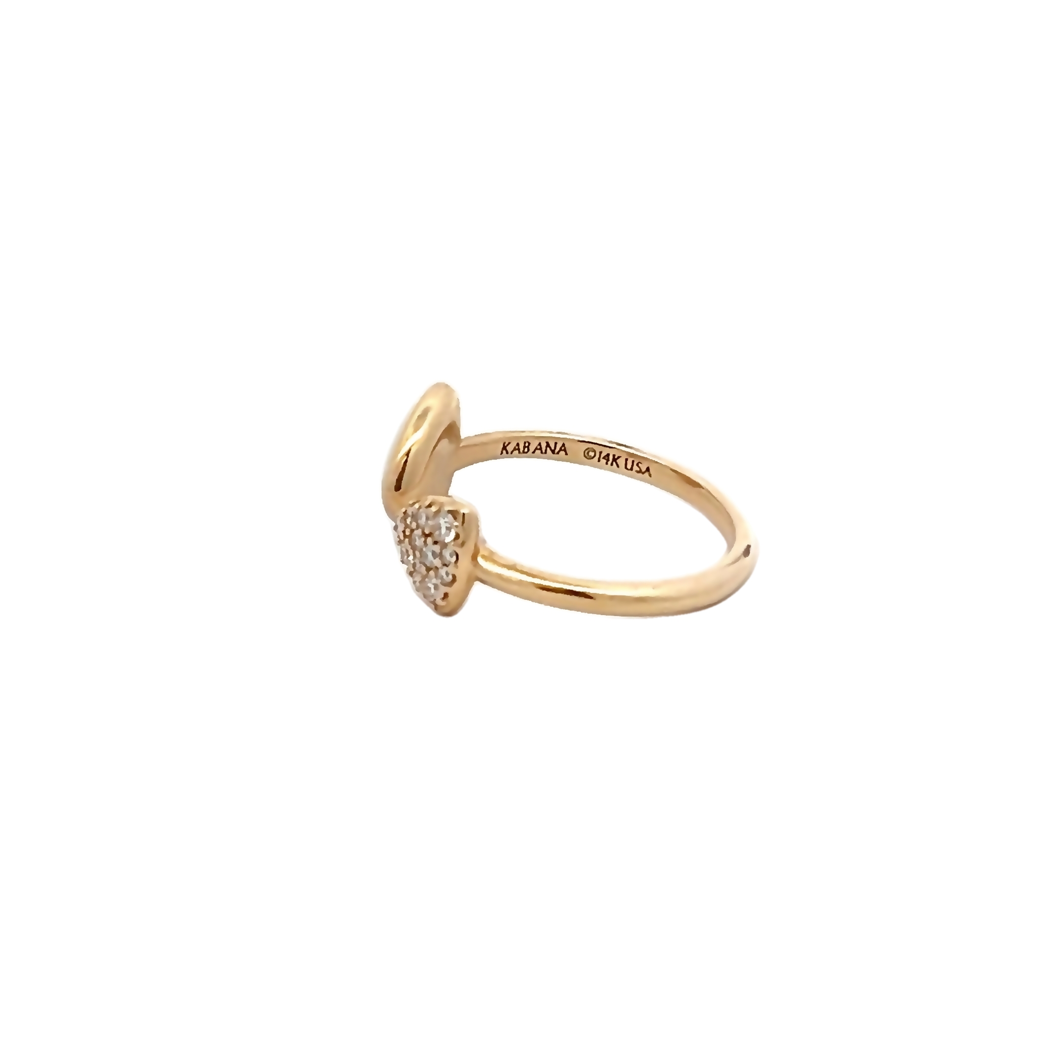 14k Yellow Gold Mother Of Pearl And Diamond Fashion Ring