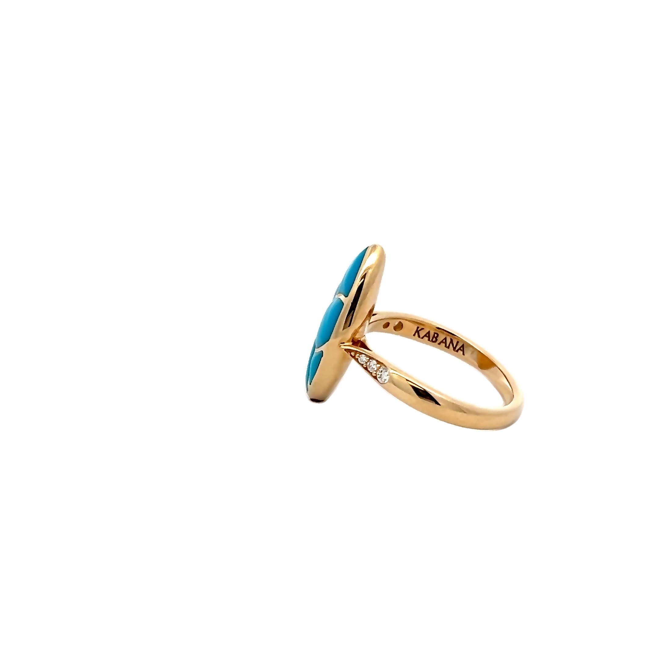 14k Yellow Gold Turquoise Ring