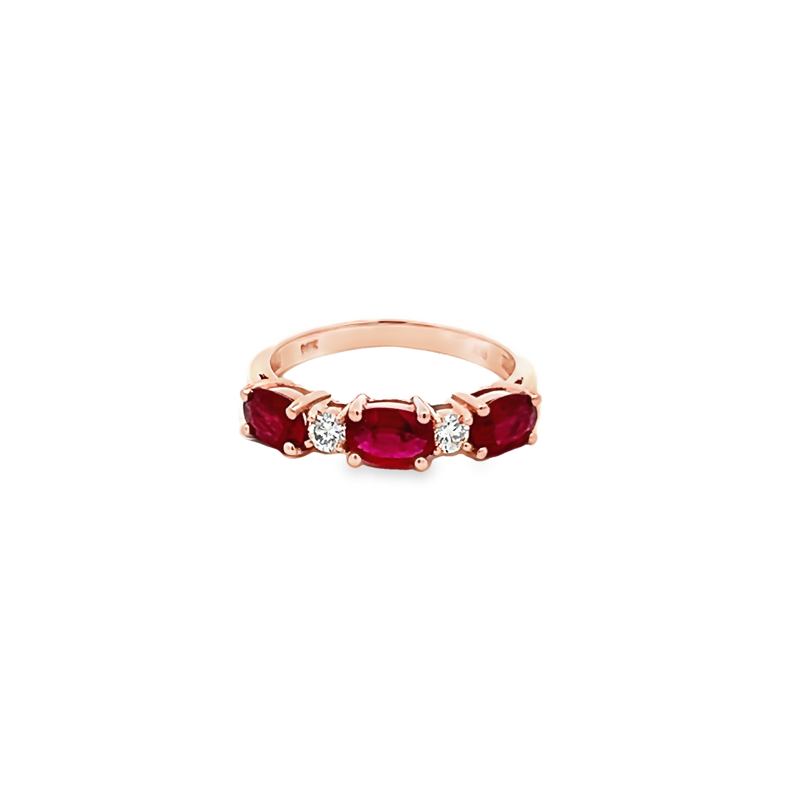 14k Rose Gold 5 Stone Fashion Ring