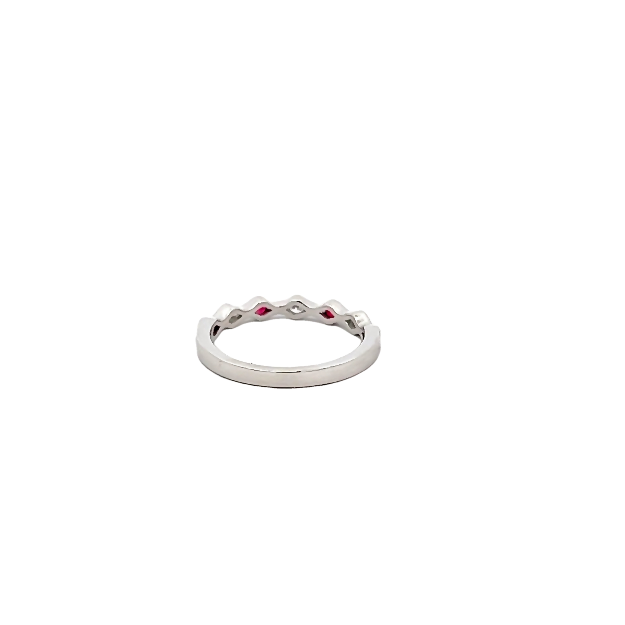 14k White Gold Ruby Fashion Ring