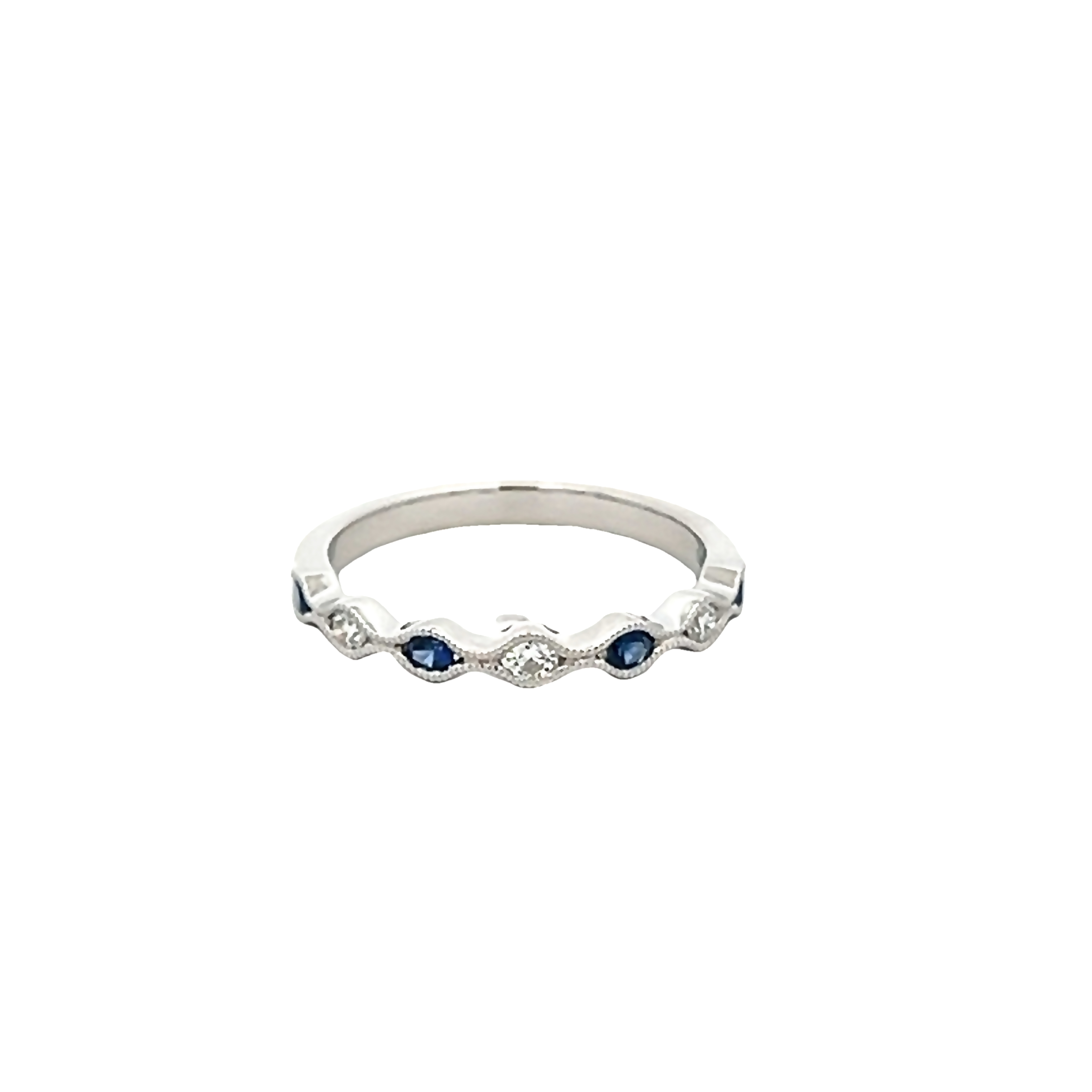 14k White Gold Sapphire Fashion Ring