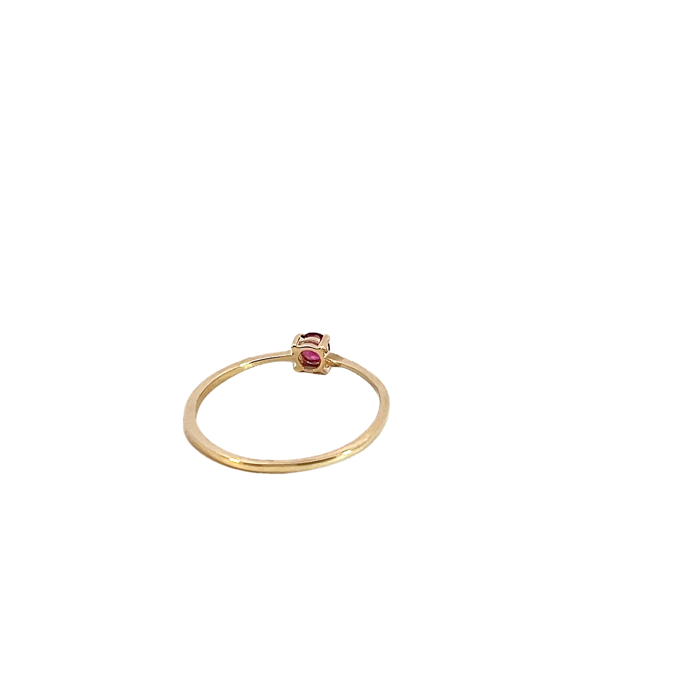 14k Yellow Gold Ruby Ring