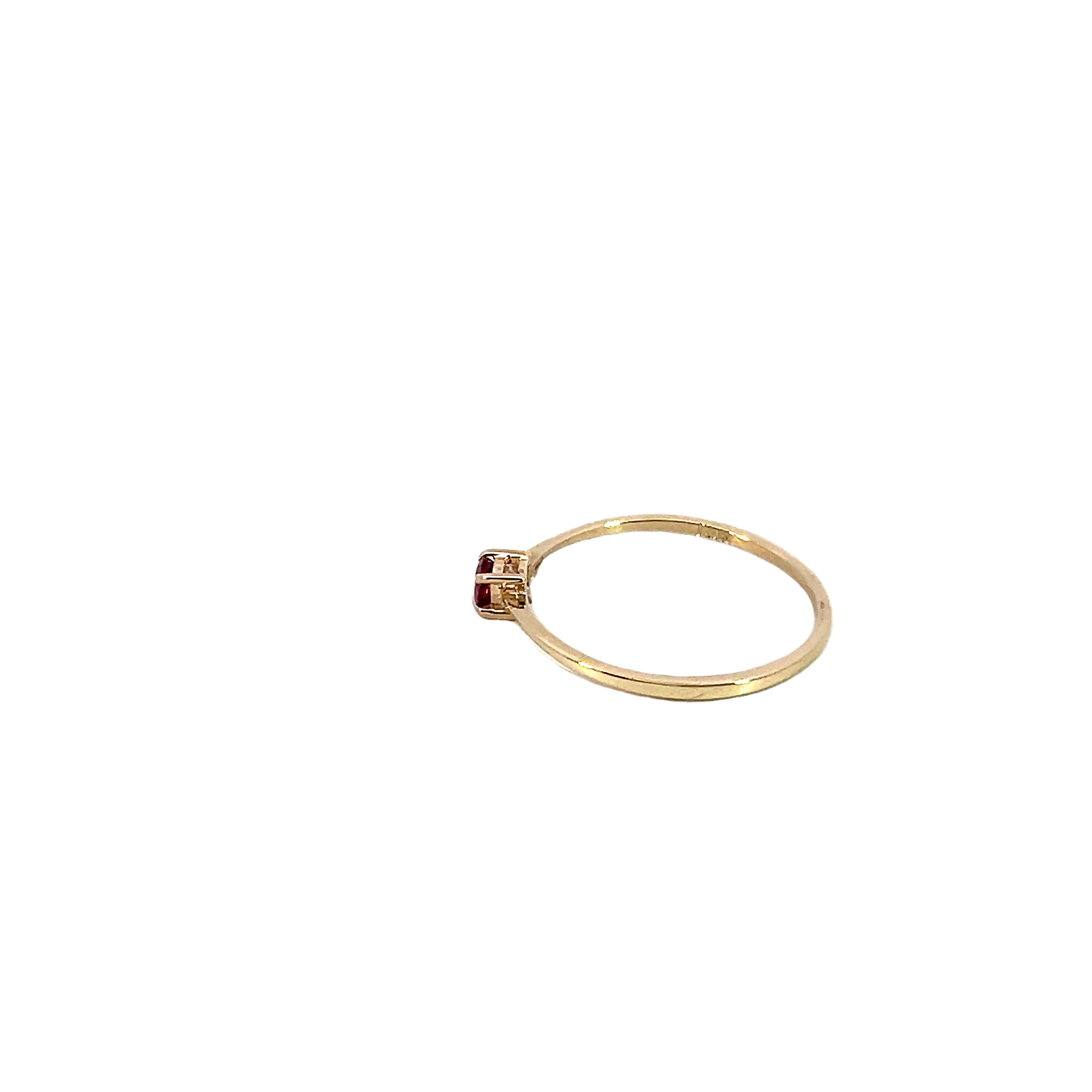 14k Yellow Gold Ruby Ring