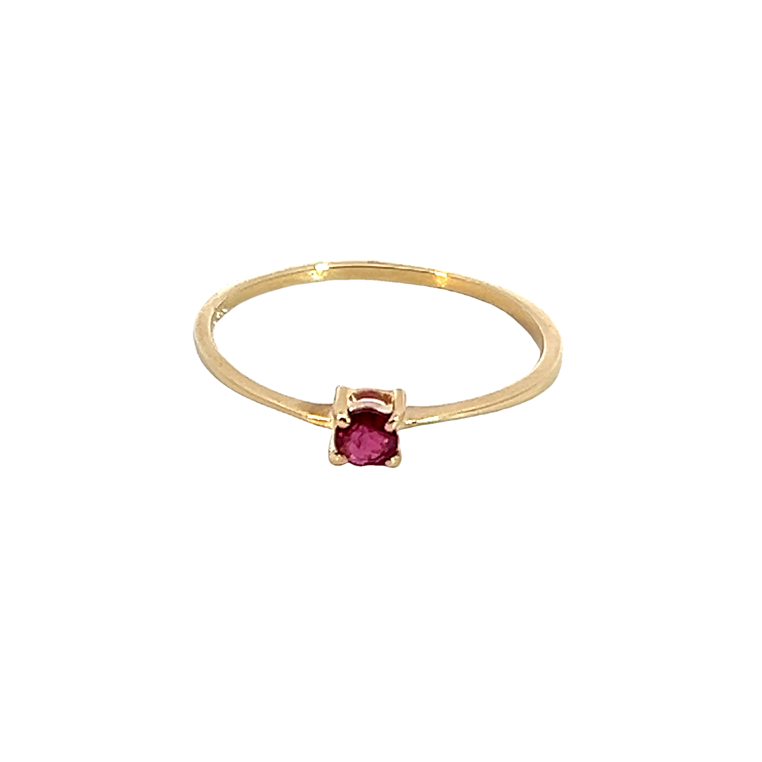 14k Yellow Gold Ruby Ring