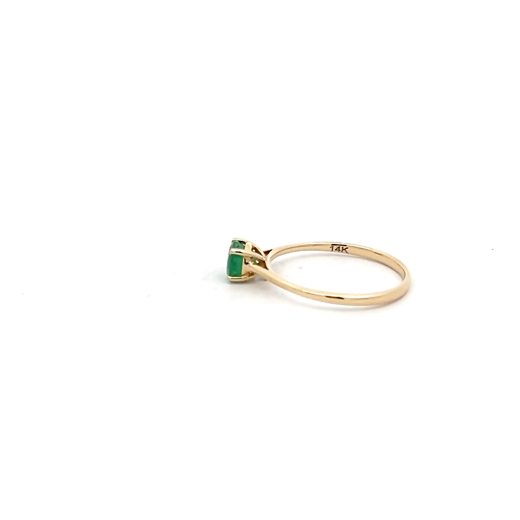 14k Yellow Gold Emerald Ring