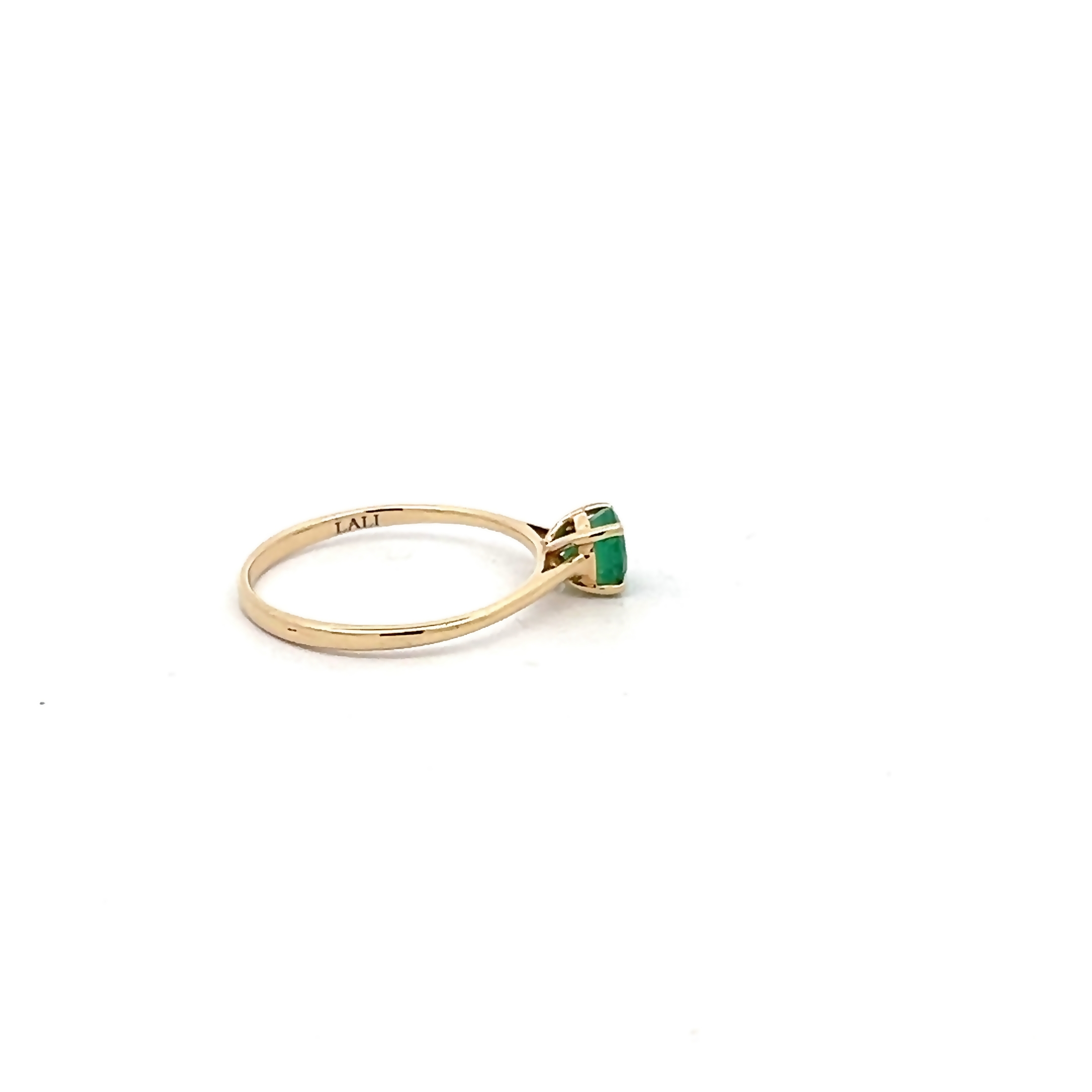 14k Yellow Gold Emerald Ring