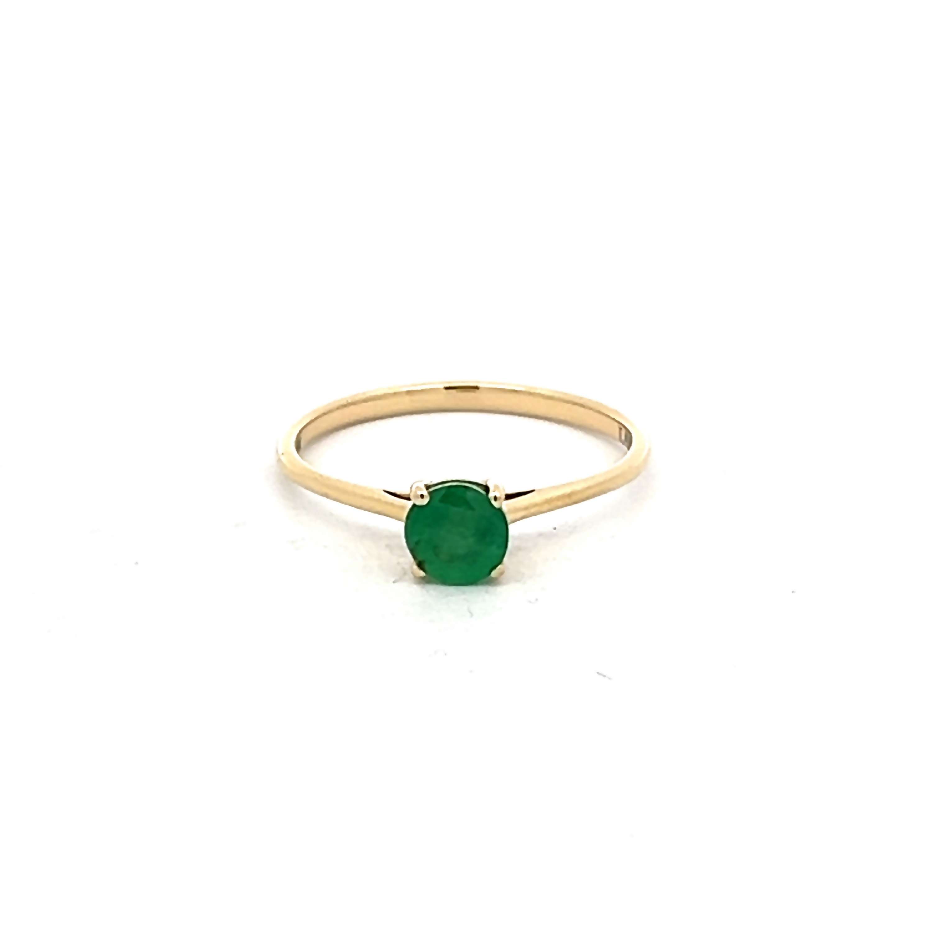 14k Yellow Gold Emerald Ring