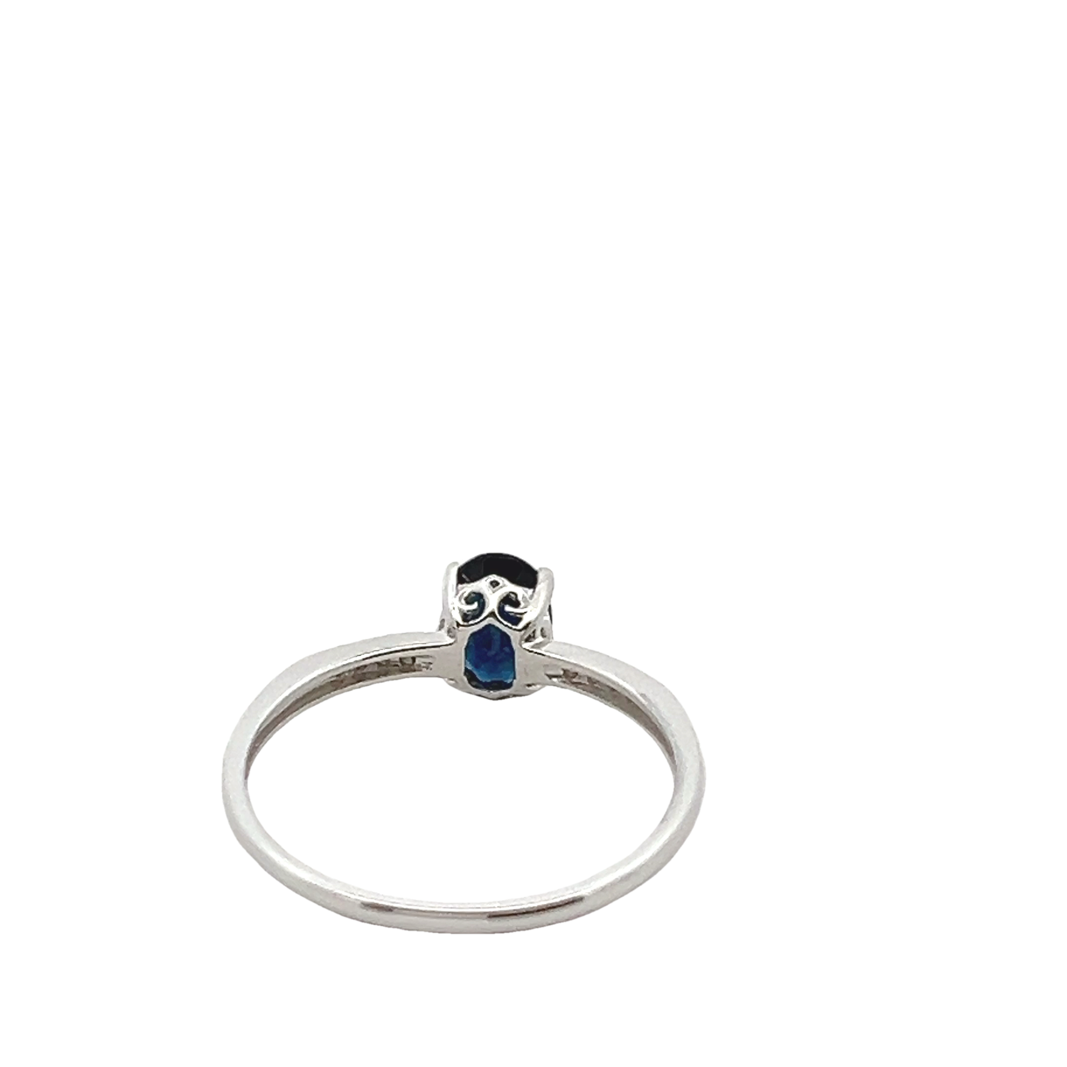 14k Yellow Gold Diamond And Sapphire Ring