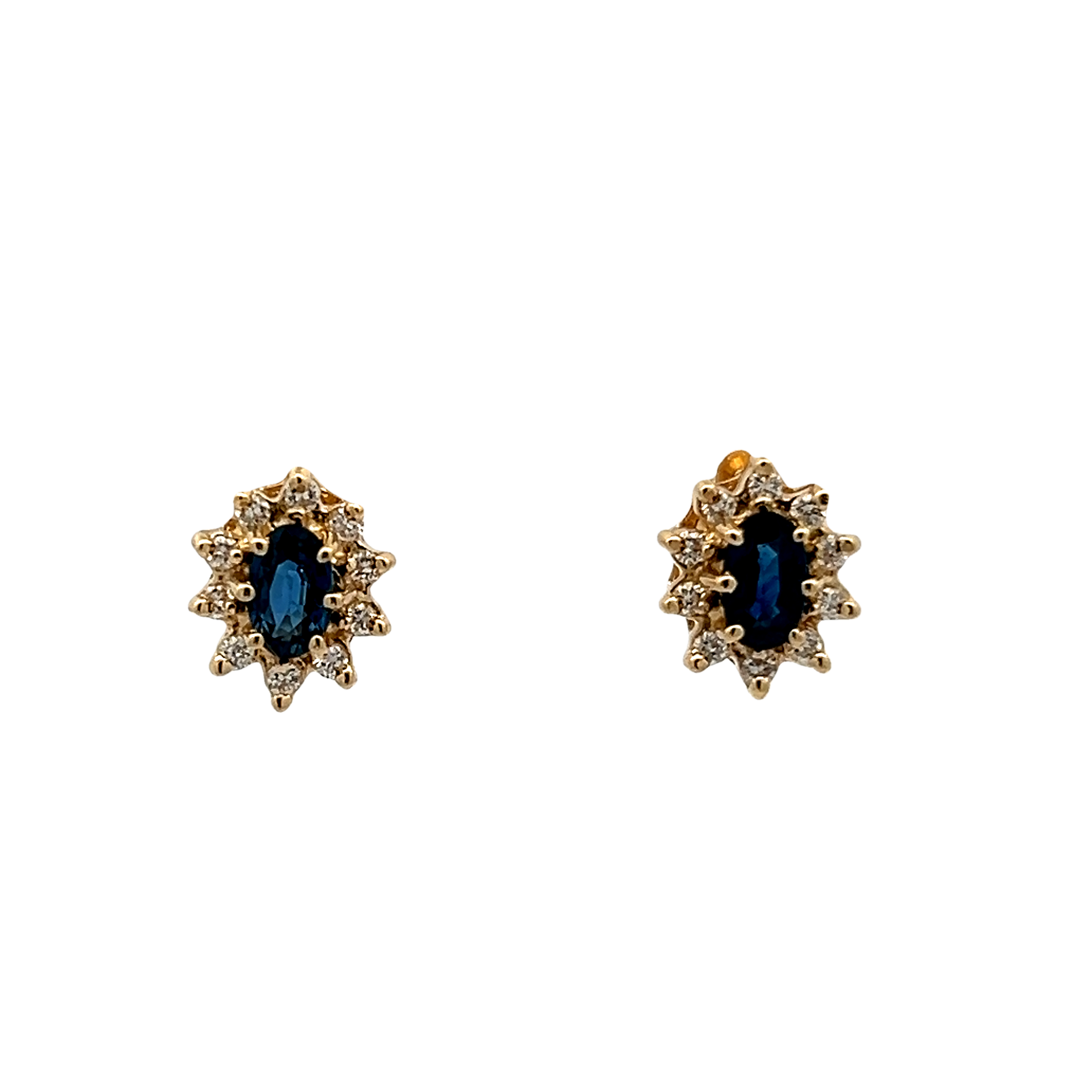 14k Yellow Gold Sapphire Earrings