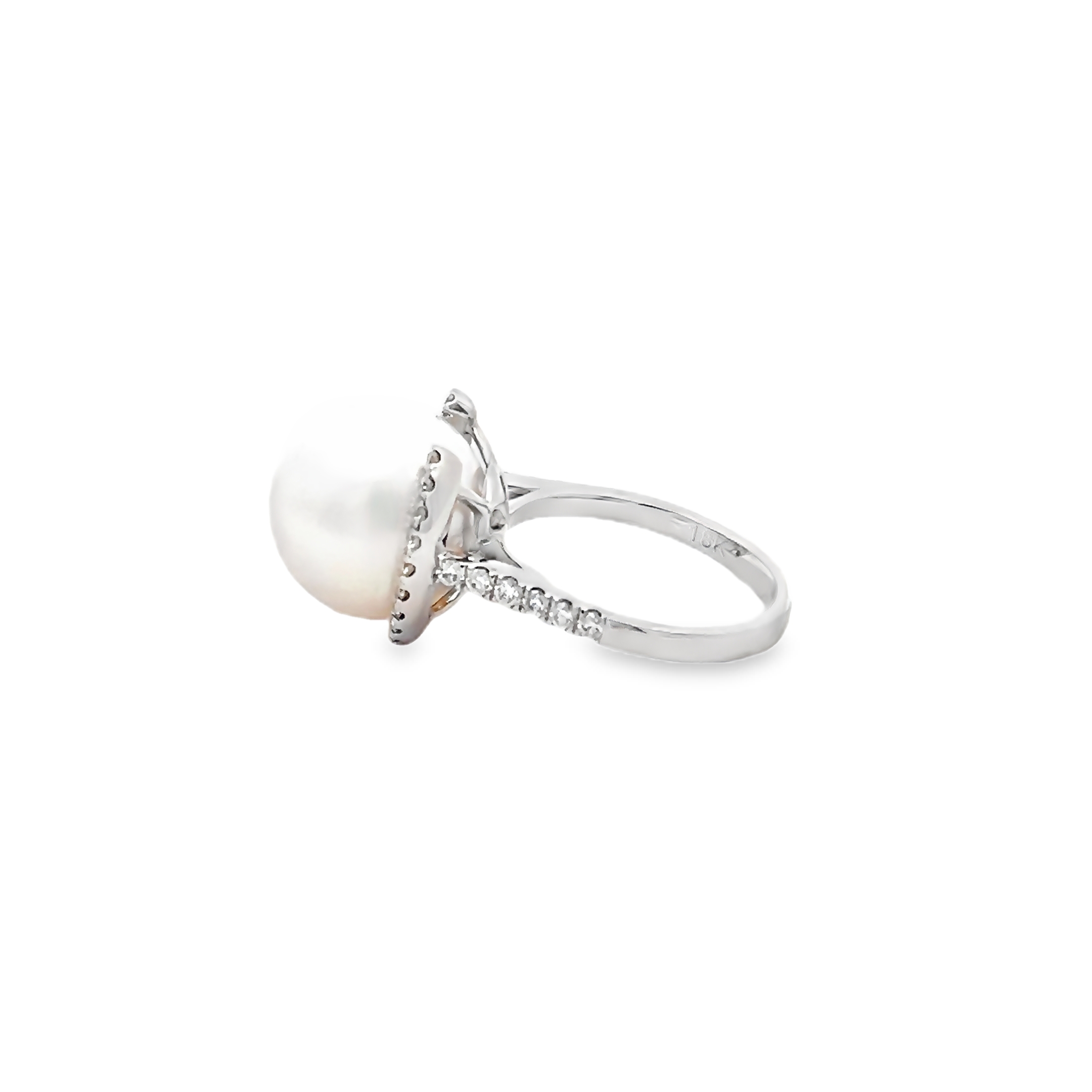 18k White Gold Pearl Ring