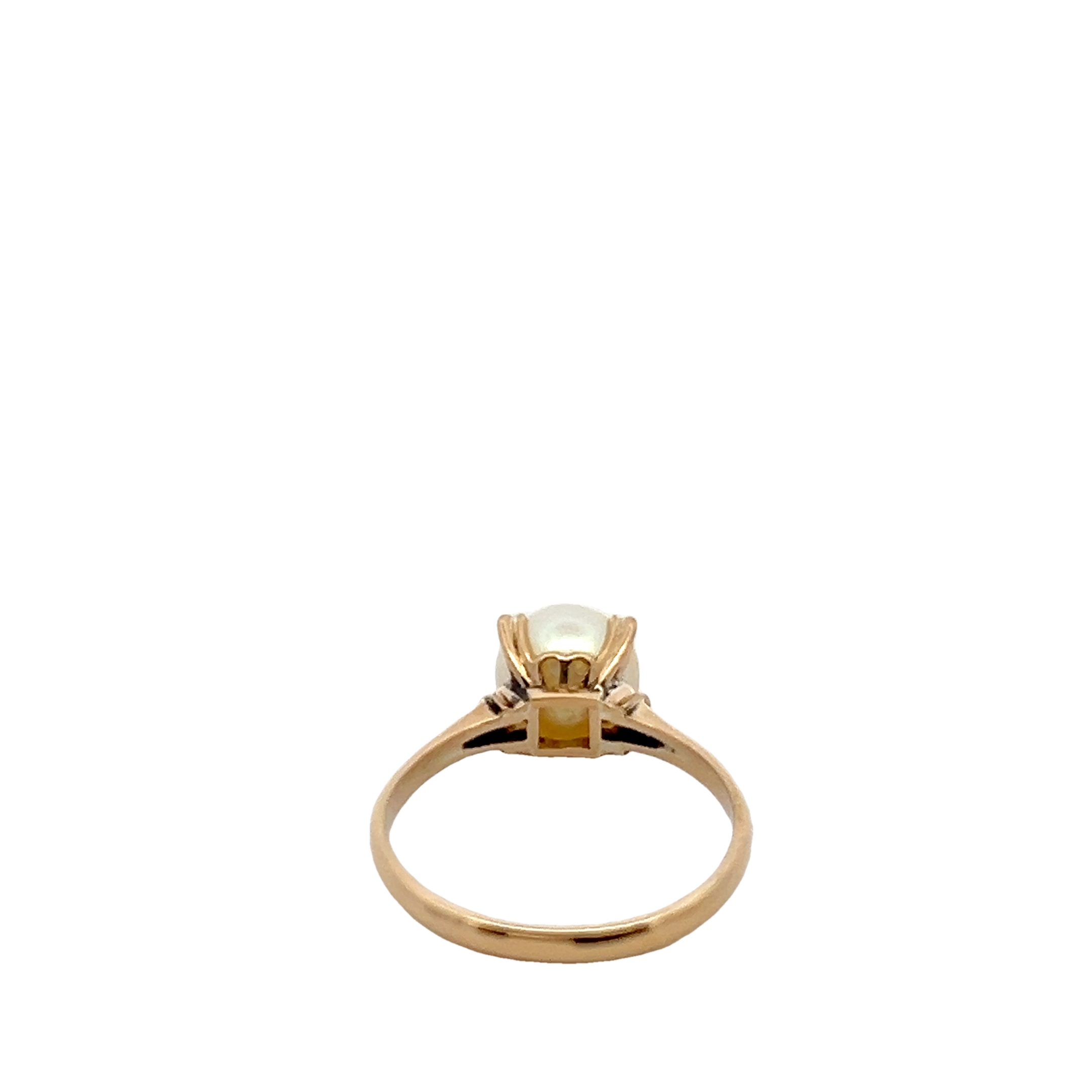 18k Yellow Gold Pearl Ring