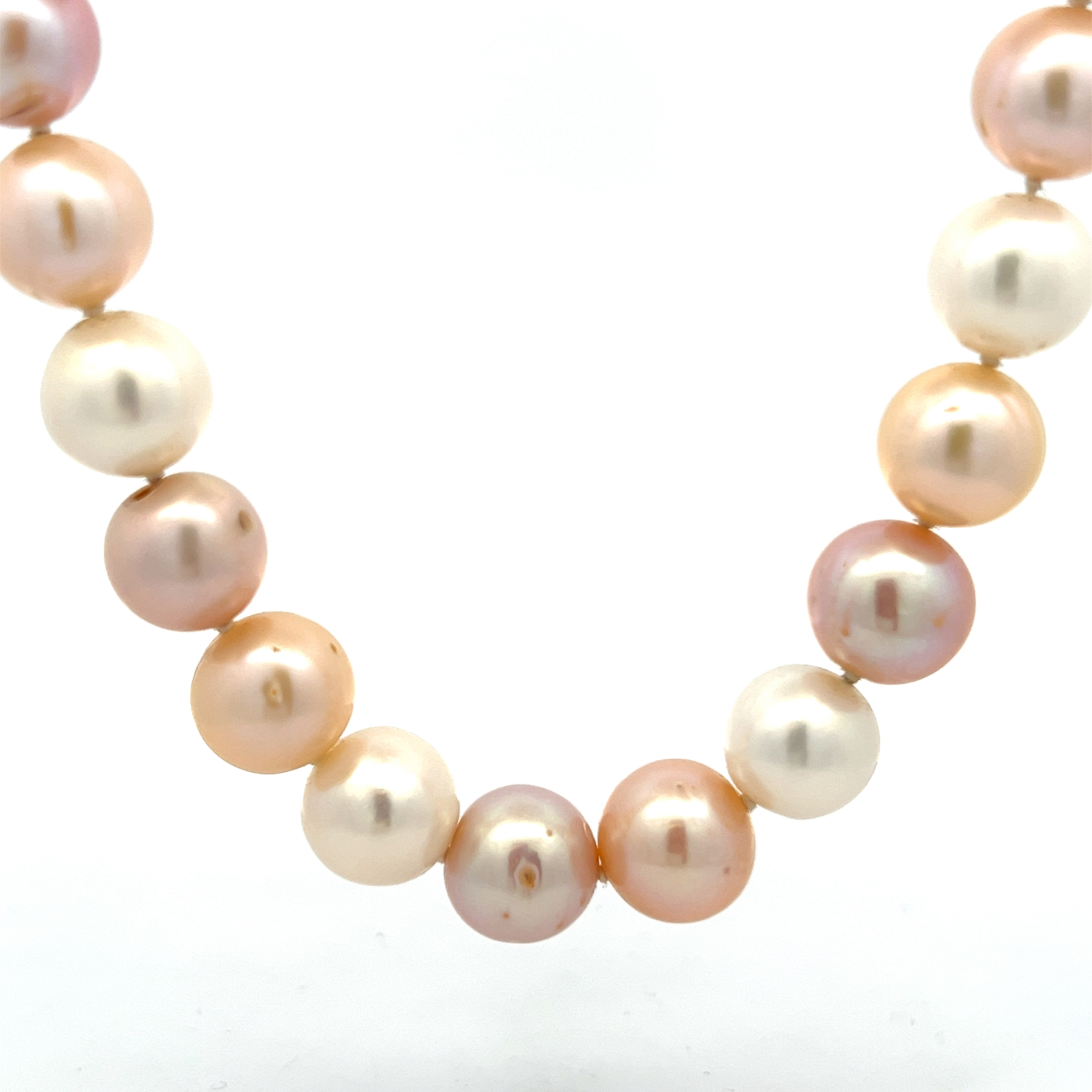 14k Gold Pearl Strand Choker Necklace