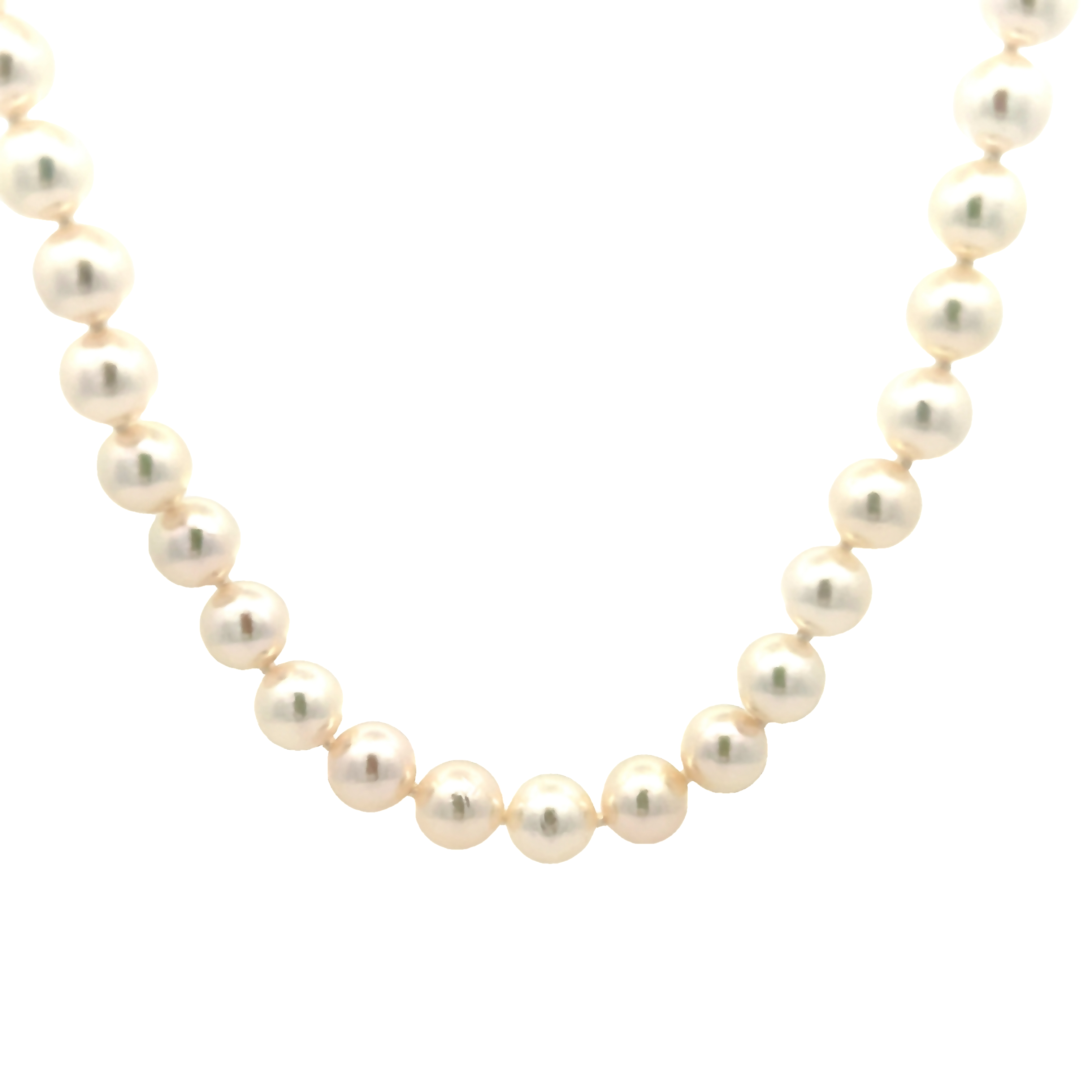 14k White Gold Pearl Strand Necklace