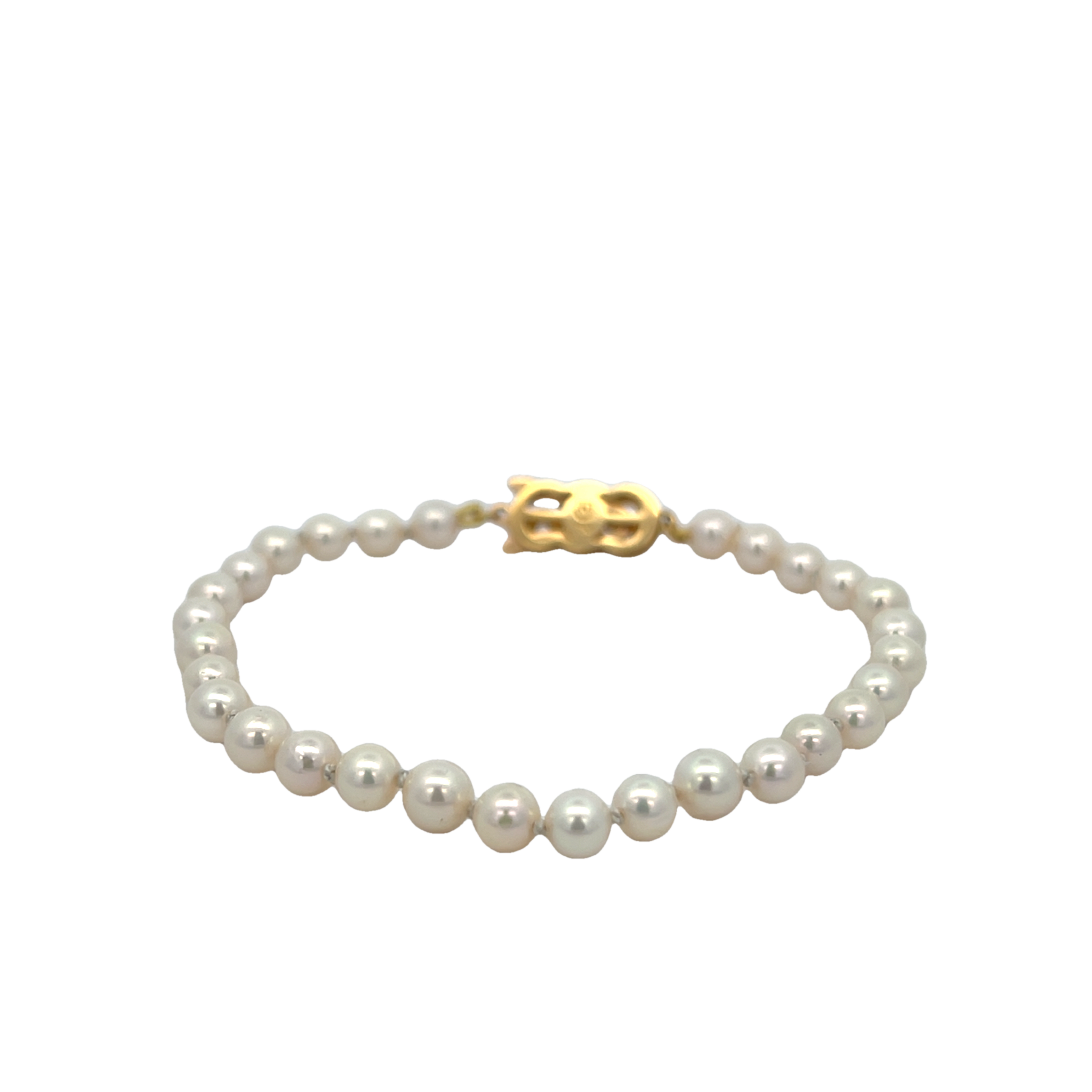 18k Yellow Gold Pearl Strand Bracelet