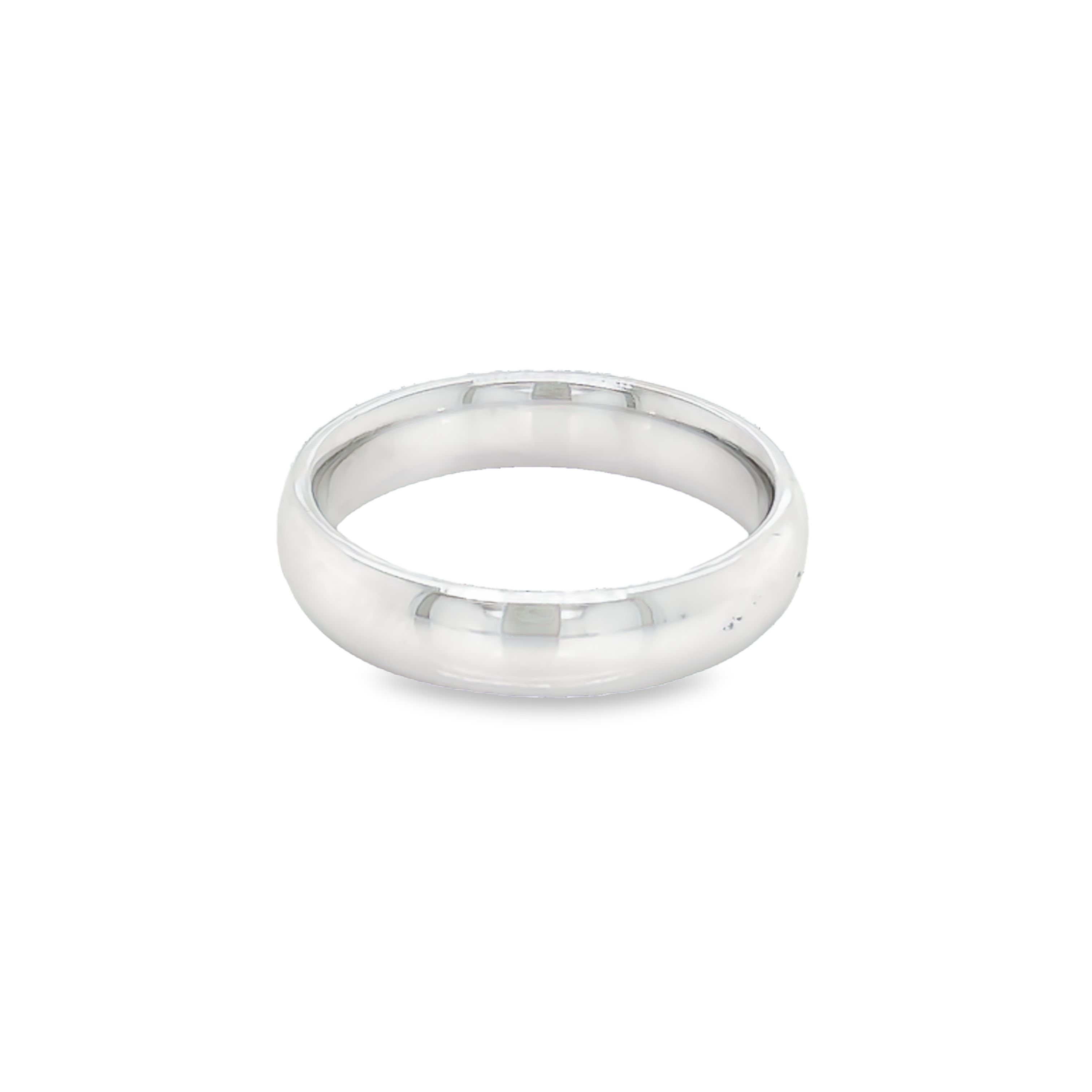 Size 6 5mm White Gold Wedding Band Stackable Classic Simple