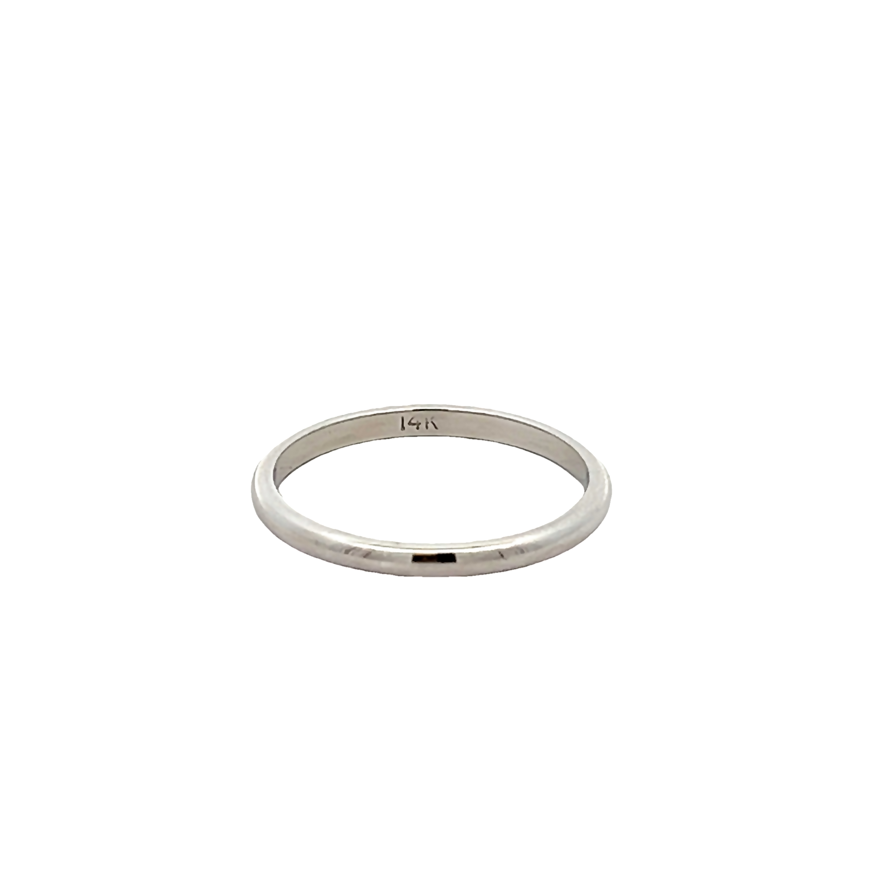 2mm 14k White Gold Wedding Band