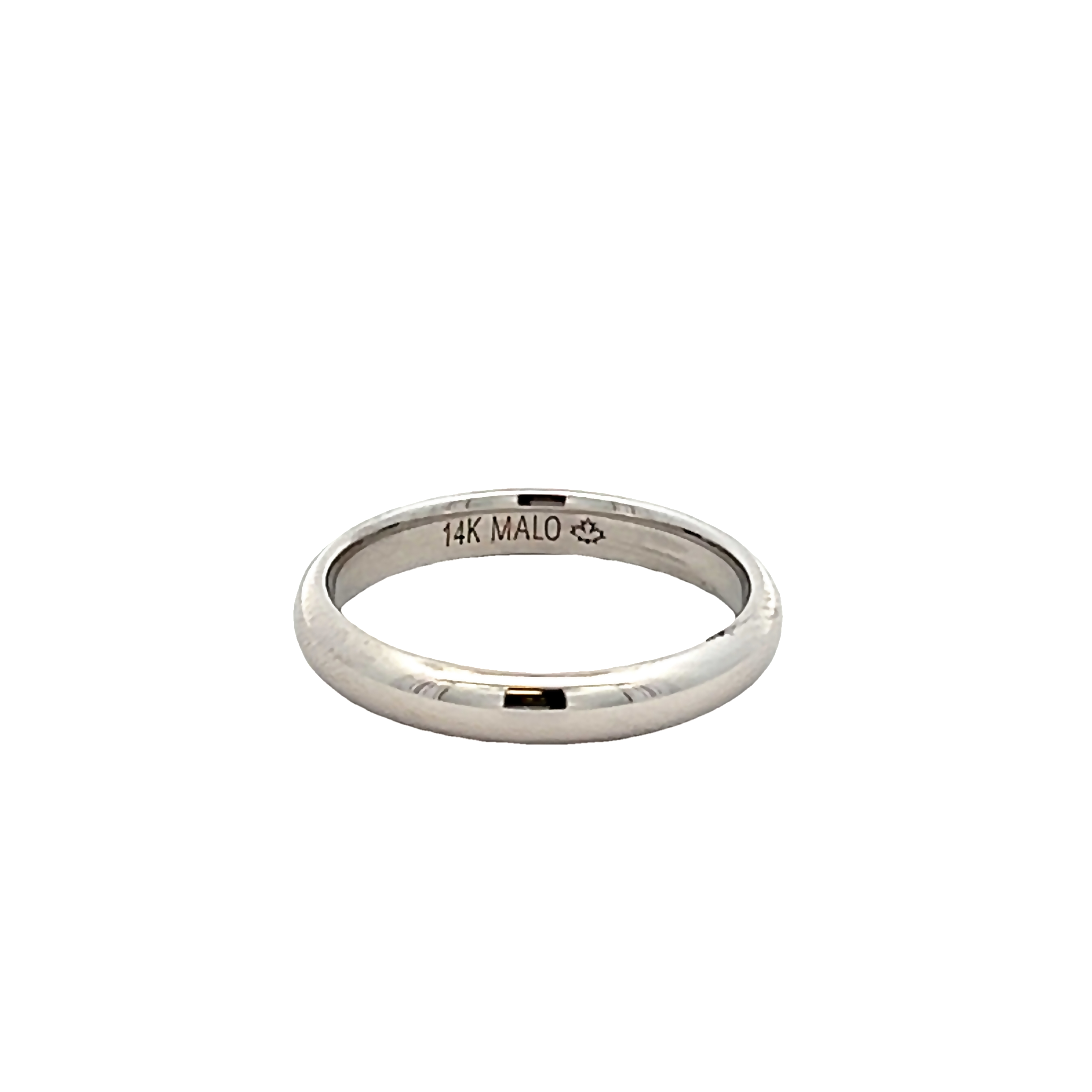 3mm 14k White Gold Wedding Band