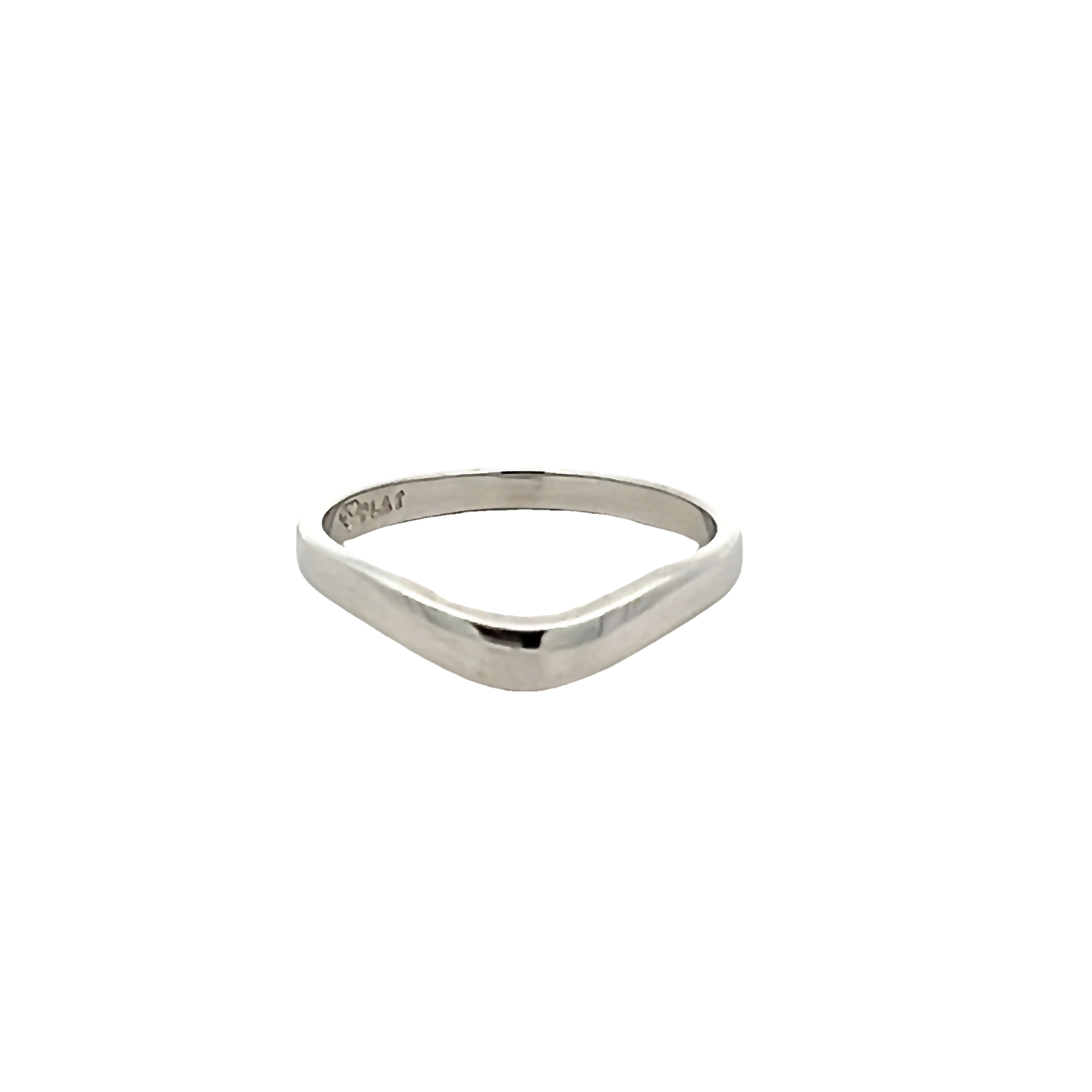 Platinum Curved Wedding Band