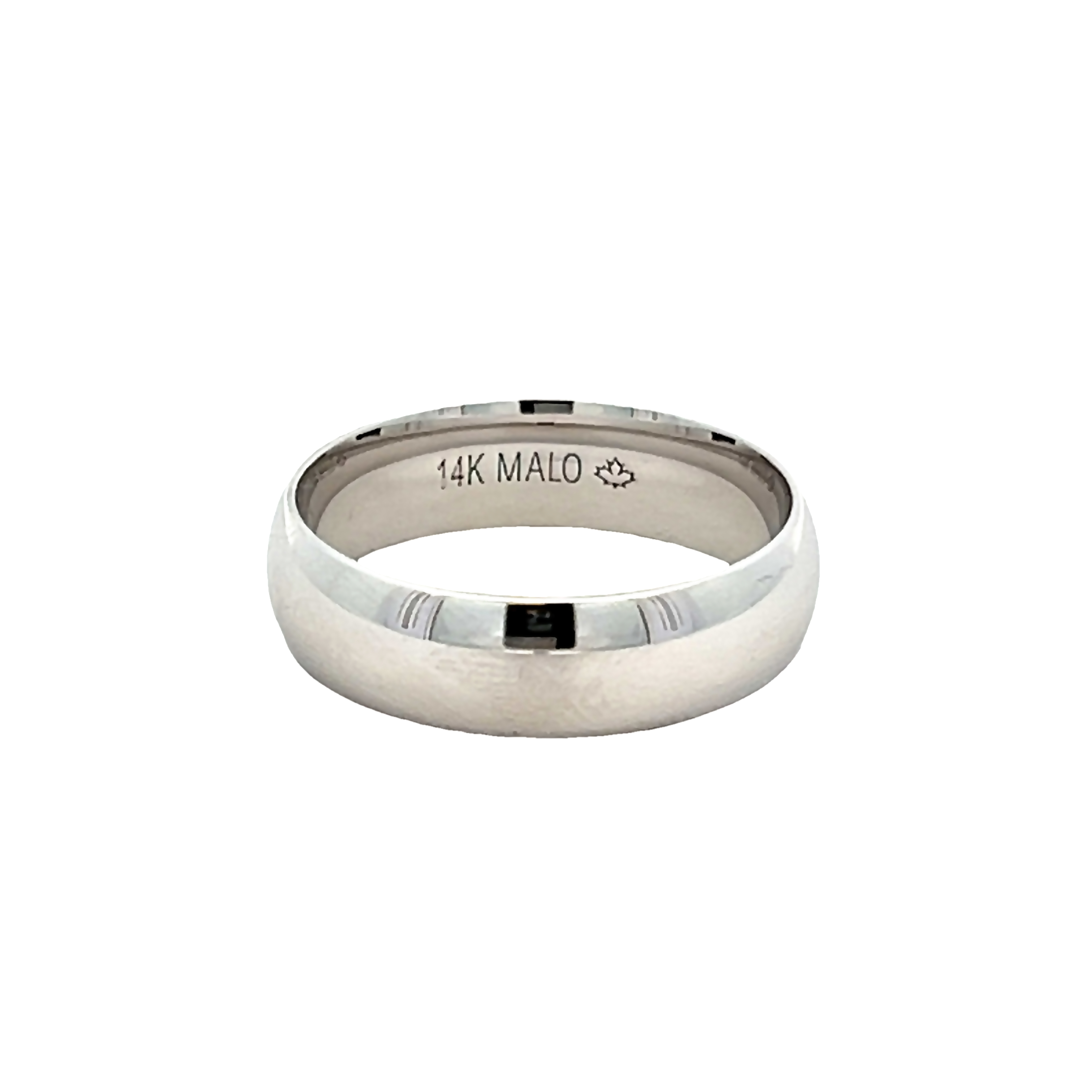 6mm 14k White Gold Wedding Band