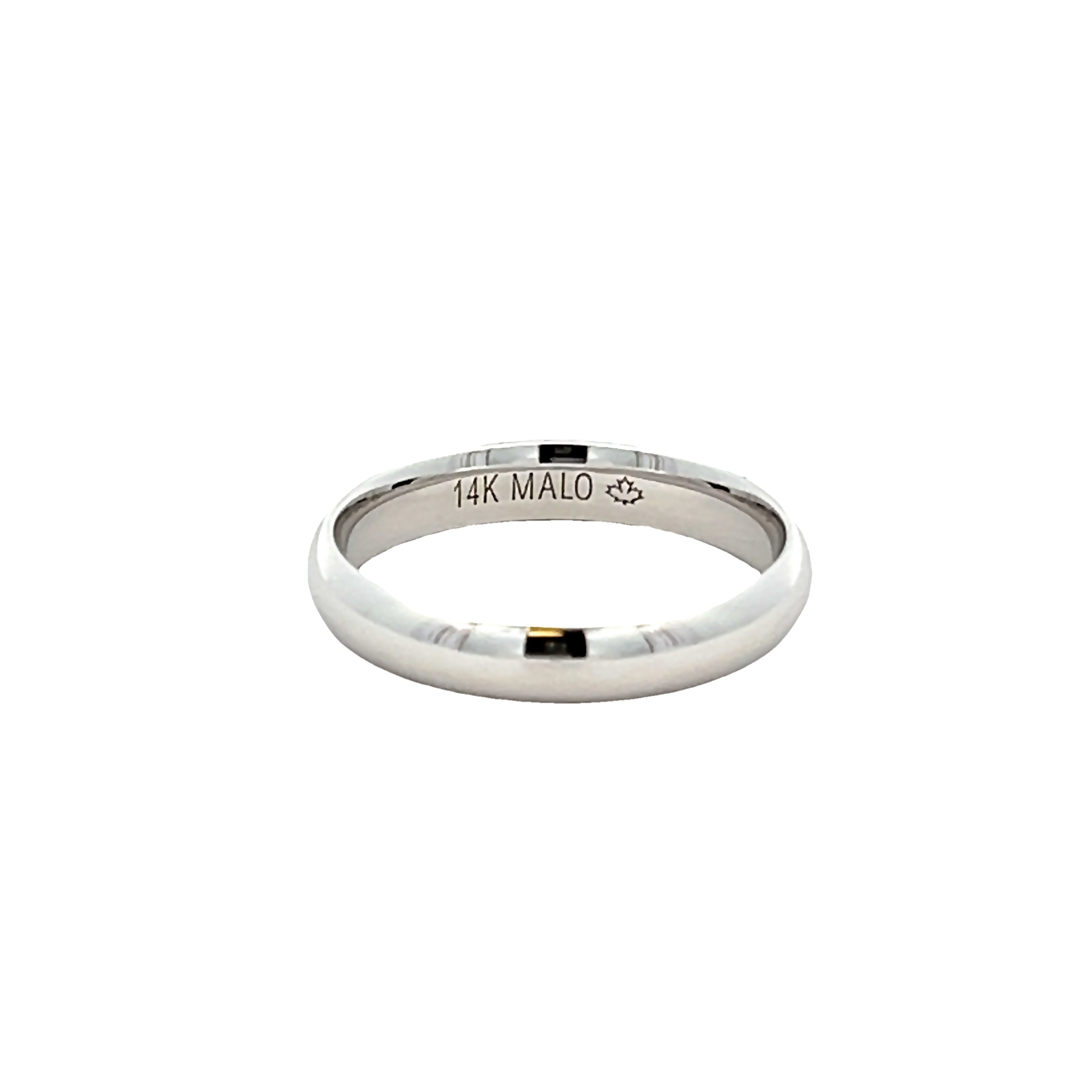 4mm 14k White Gold Polished Wedding Band