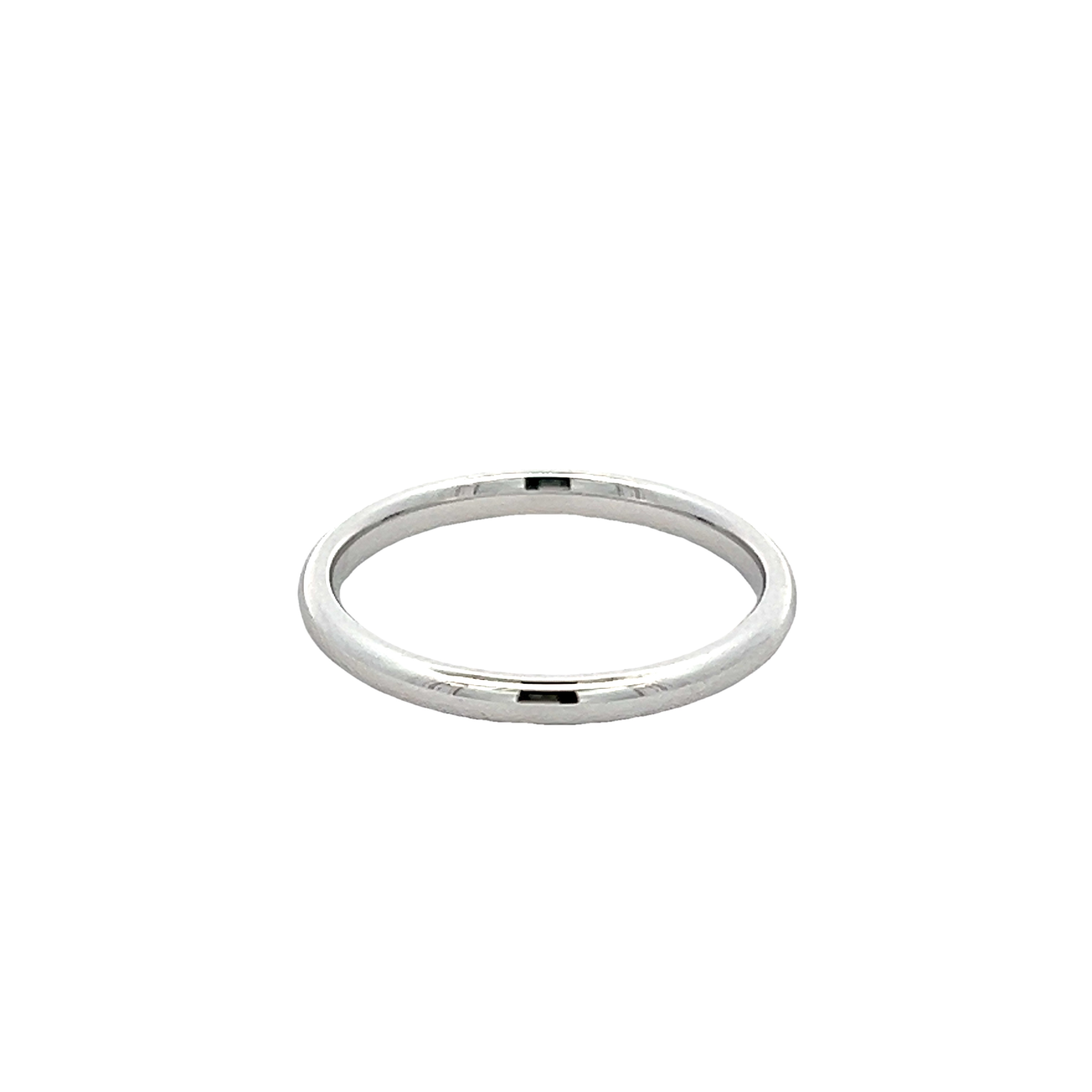 2mm 14k White Gold Wedding Band