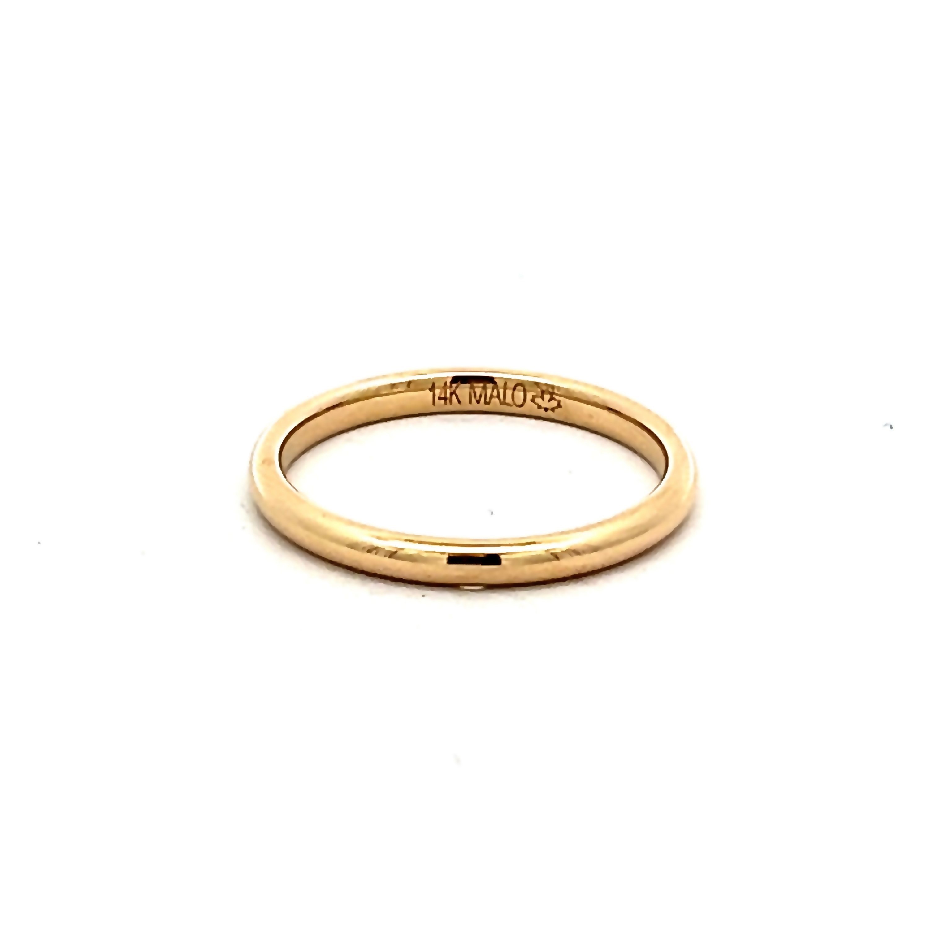 2mm 14k Gold Yellow Wedding Band