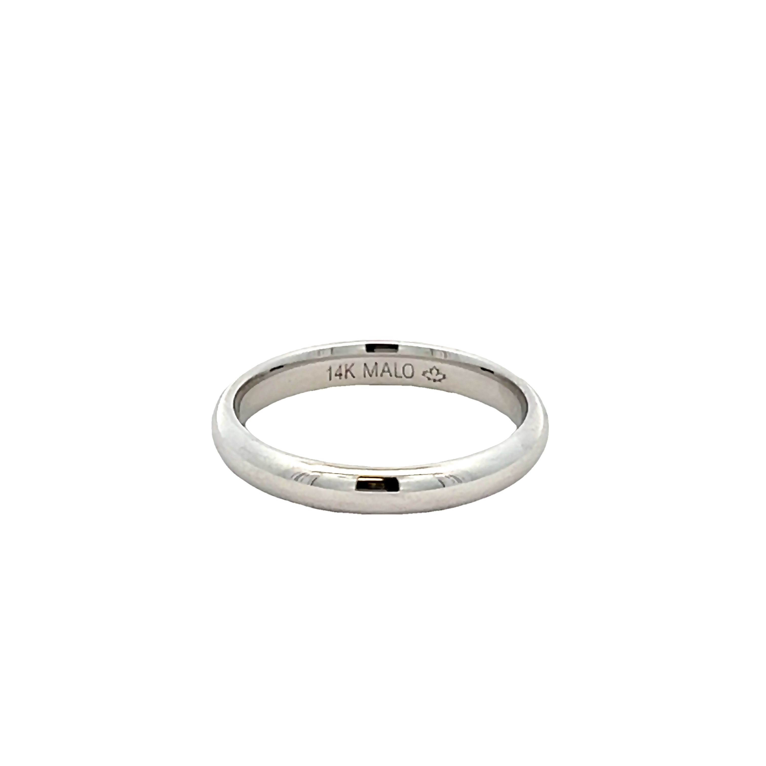 3mm 14k White Gold Wedding Band