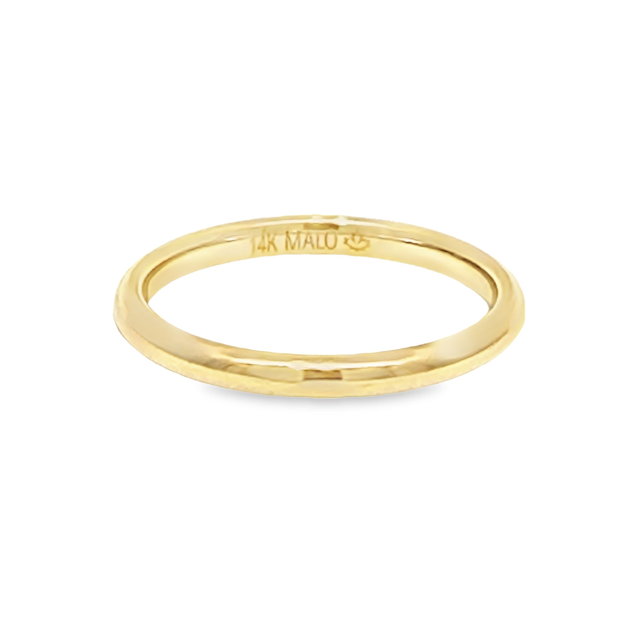 2mm 14k Gold Yellow Wedding Band